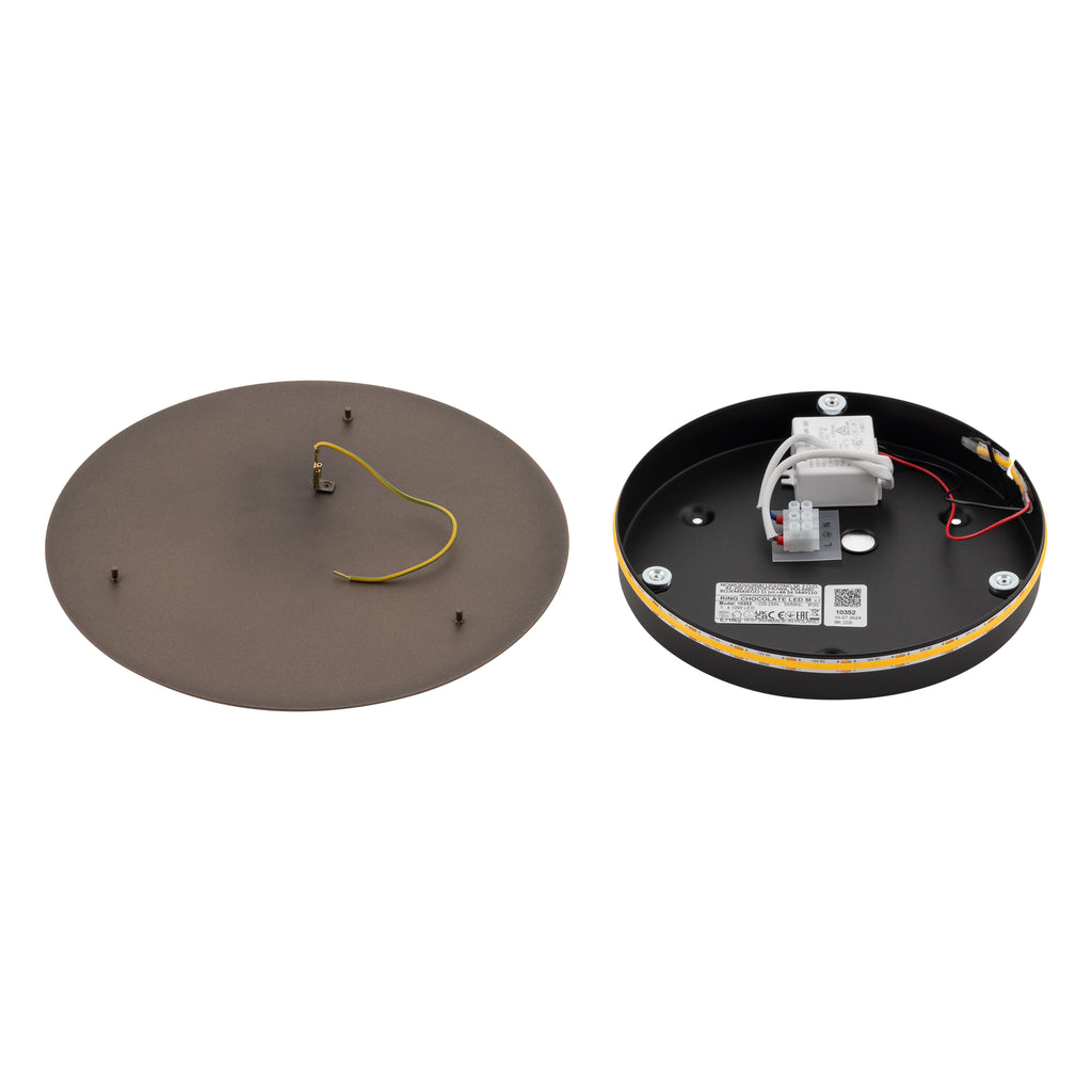 Nowodvorski Kinkiet RING LED M 10W 50/60Hz - Stal lakierowana - Satynowy czekoladowy