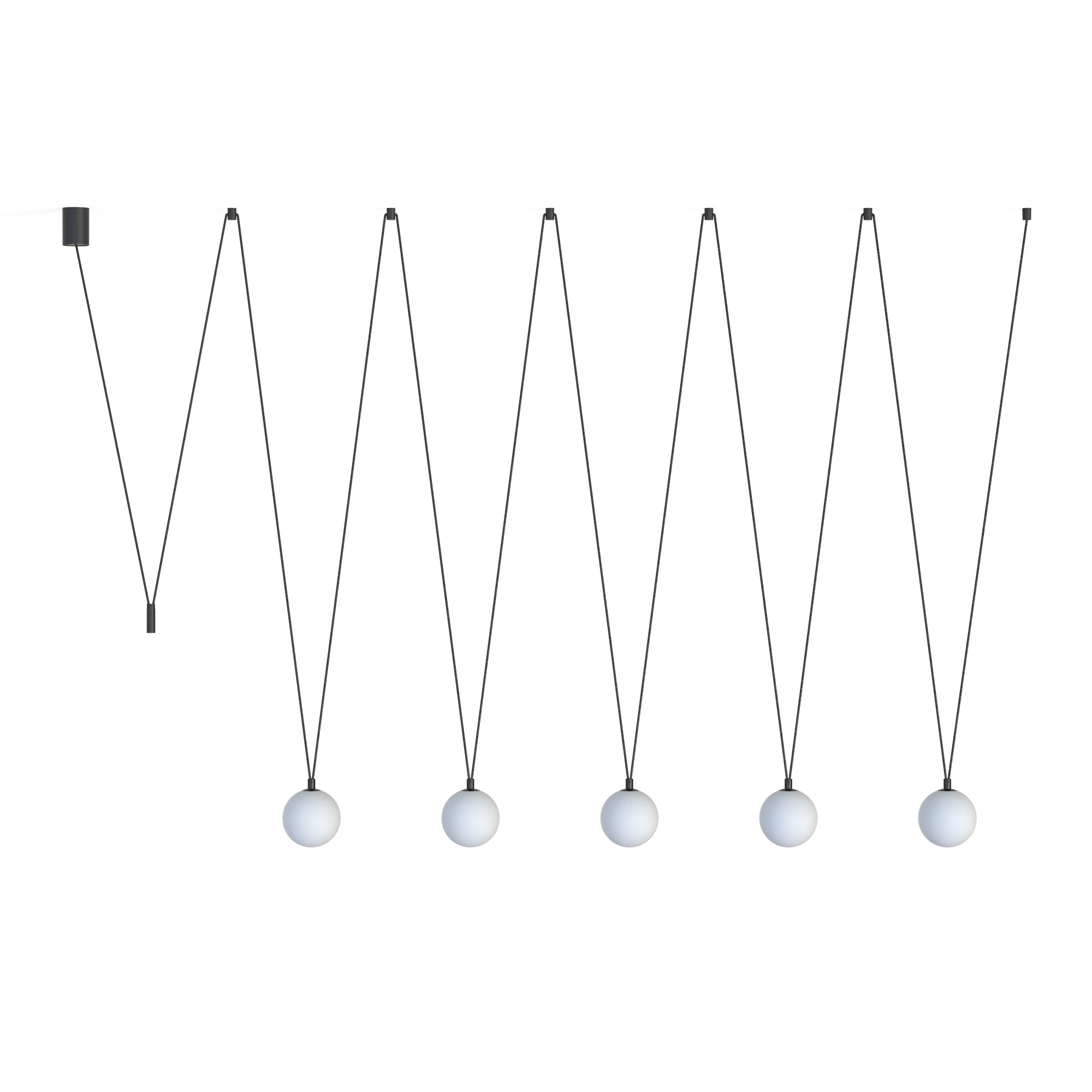 Nowodvorski Lampa wisząca SLING 12W only LED 50/60Hz - Szkło - Czarny