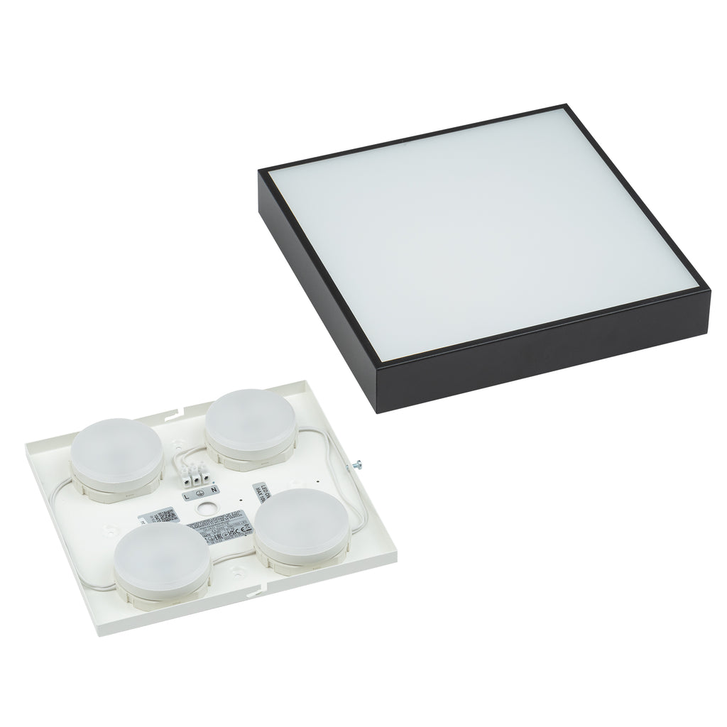 Nowodvorski Plafon QUAD 15W only LED 50/60Hz - Stal lakierowana - Czarny