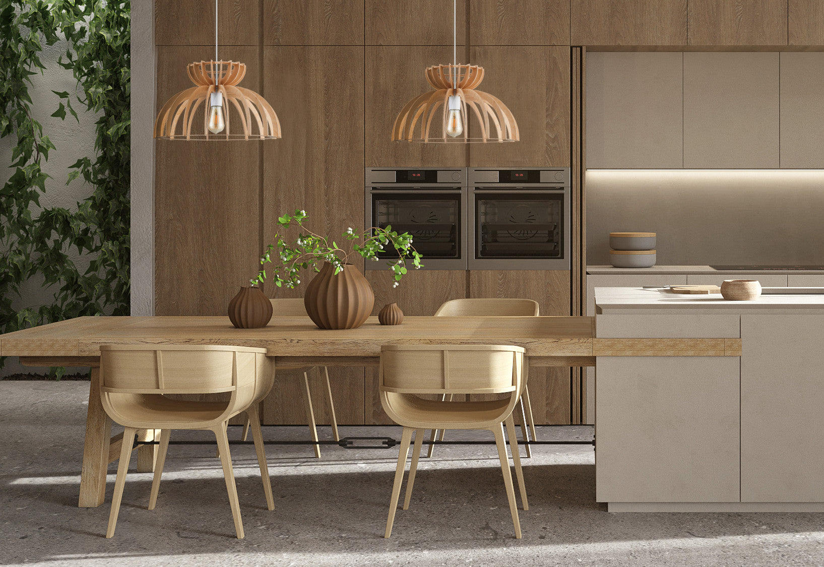 Nowodvorski Lampa wisząca KYMI C 25W only LED 50/60Hz - Sklejka - Naturalne drewno