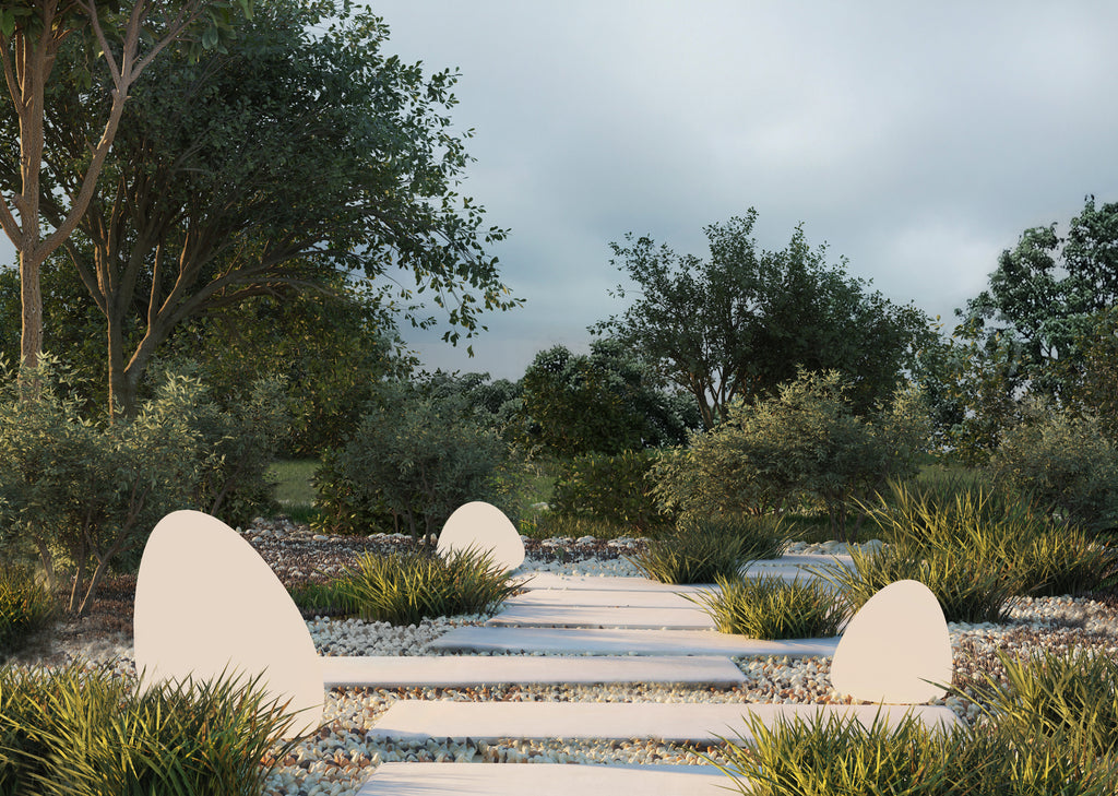 Nowodvorski Lampa stojąca STONE S 25W only LED 50/60Hz IP44 - Tworzywo sztuczne PE - Biały