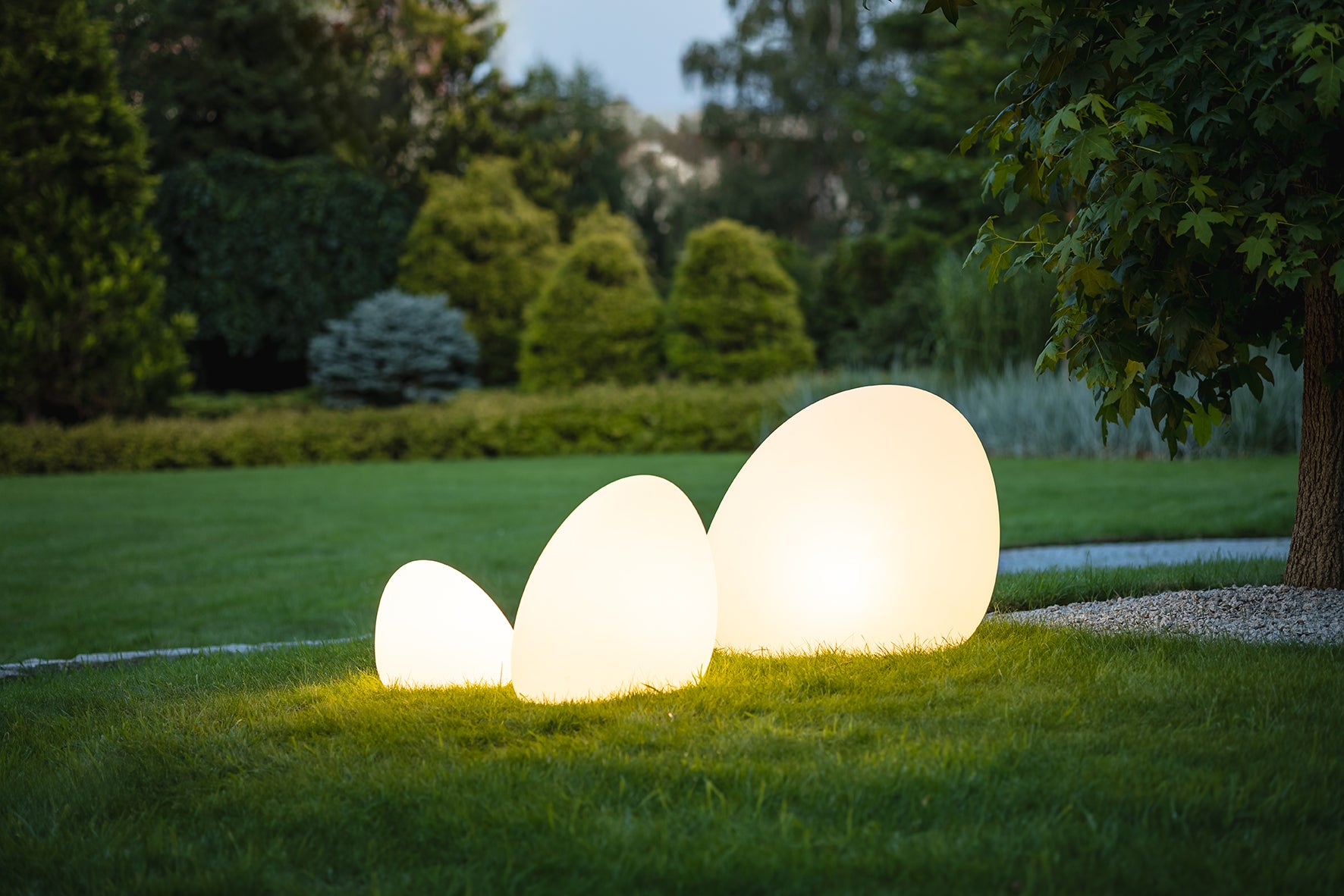 Nowodvorski Lampa stojąca STONE M 25W only LED 50/60Hz IP44 - Tworzywo sztuczne PE - Biały