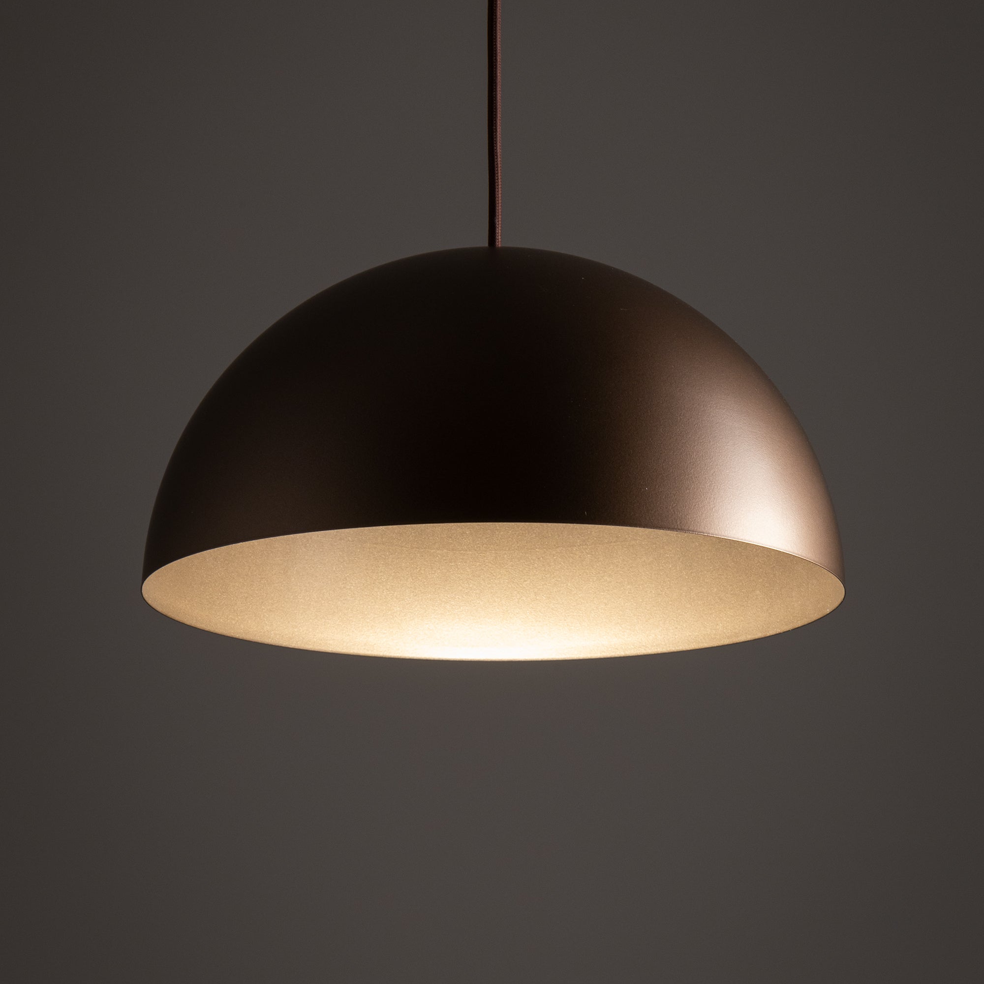 Nowodvorski Lampa wisząca HEMISPHERE SUPER S 12W only LED 50/60Hz - Stal lakierowana - Satynowy czekoladowy