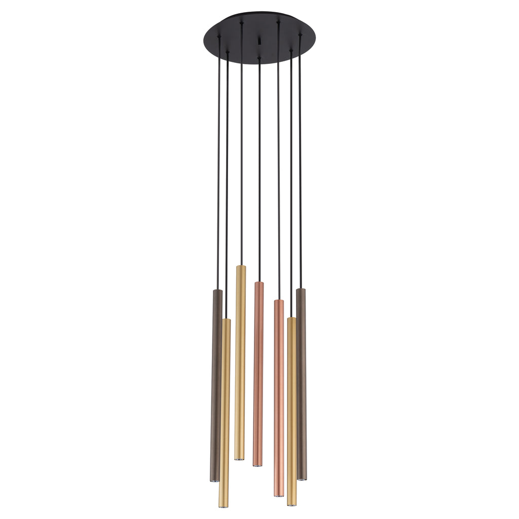 Nowodvorski Lampa wisząca LASER 490 7x10W only LED 50/60Hz - Stal lakierowana - Multikolor