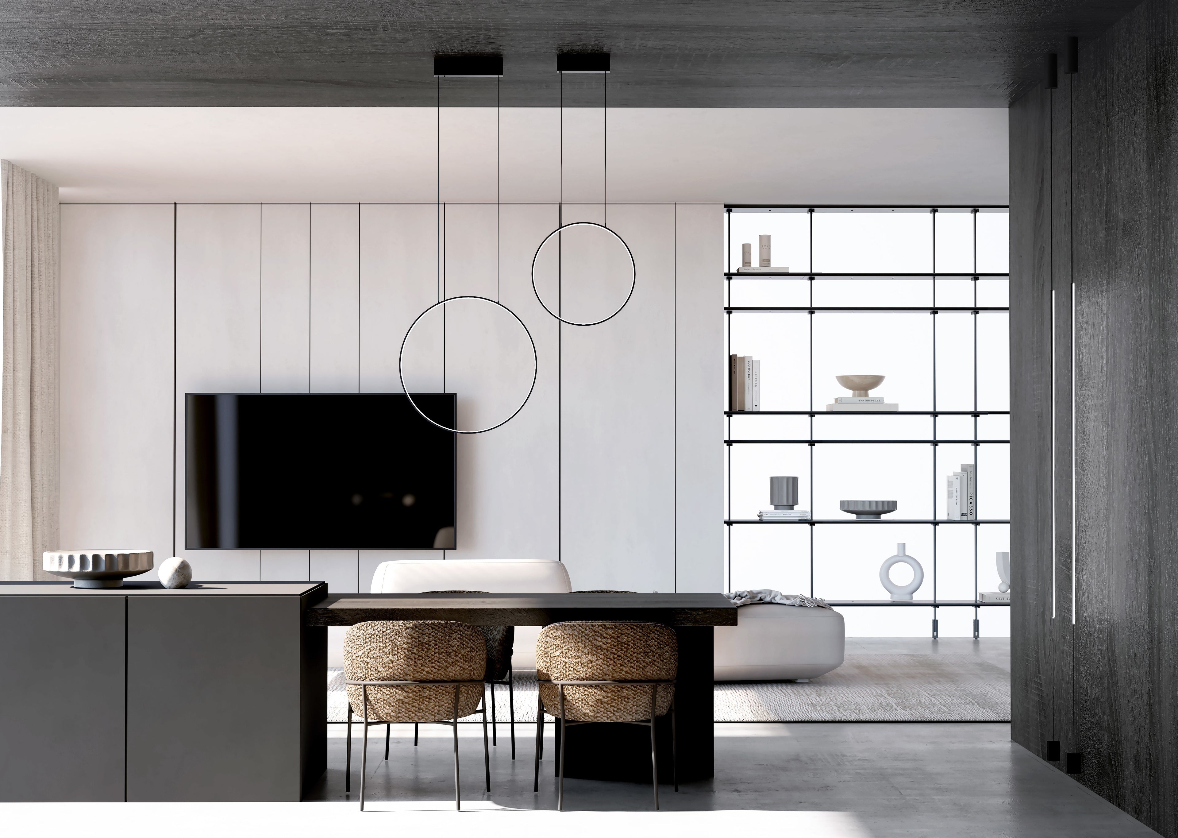 Nowodvorski Lampa wisząca CIRCOLO LED M 21W 50/60Hz - Aluminium lakierowane - Czarny III