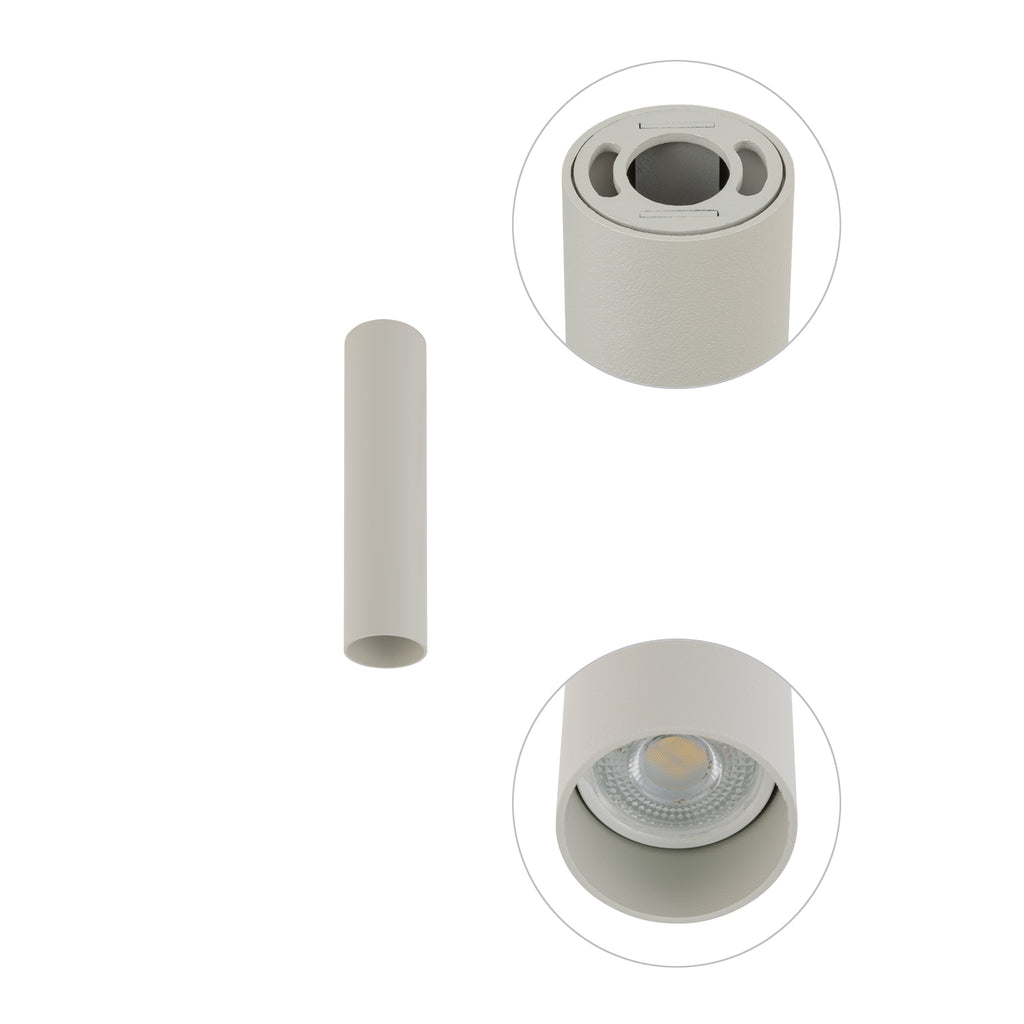 Nowodvorski Lampa downlights natynkowa FOURTY S 10W only LED 50/60Hz - Stal lakierowana - Silk gray