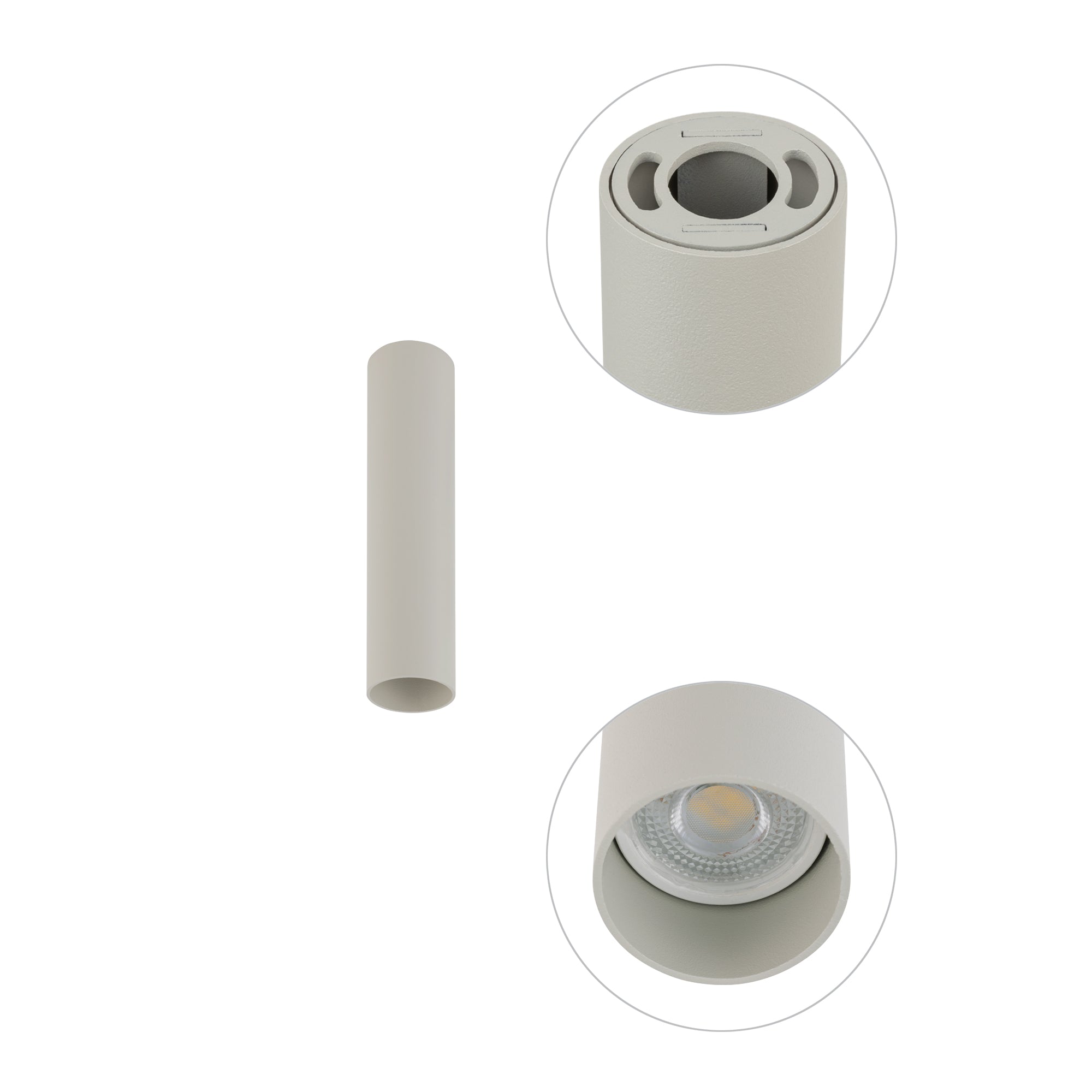 Nowodvorski Lampa downlights natynkowa FOURTY S 10W only LED 50/60Hz - Stal lakierowana - Silk gray