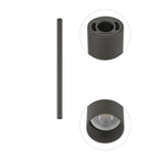 Nowodvorski Lampa downlights natynkowa FOURTY M 10W only LED 50/60Hz - Aluminium lakierowane - Umbra gray