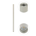 Nowodvorski Lampa downlights natynkowa FOURTY L 10W only LED 50/60Hz - Aluminium lakierowane - Silk gray