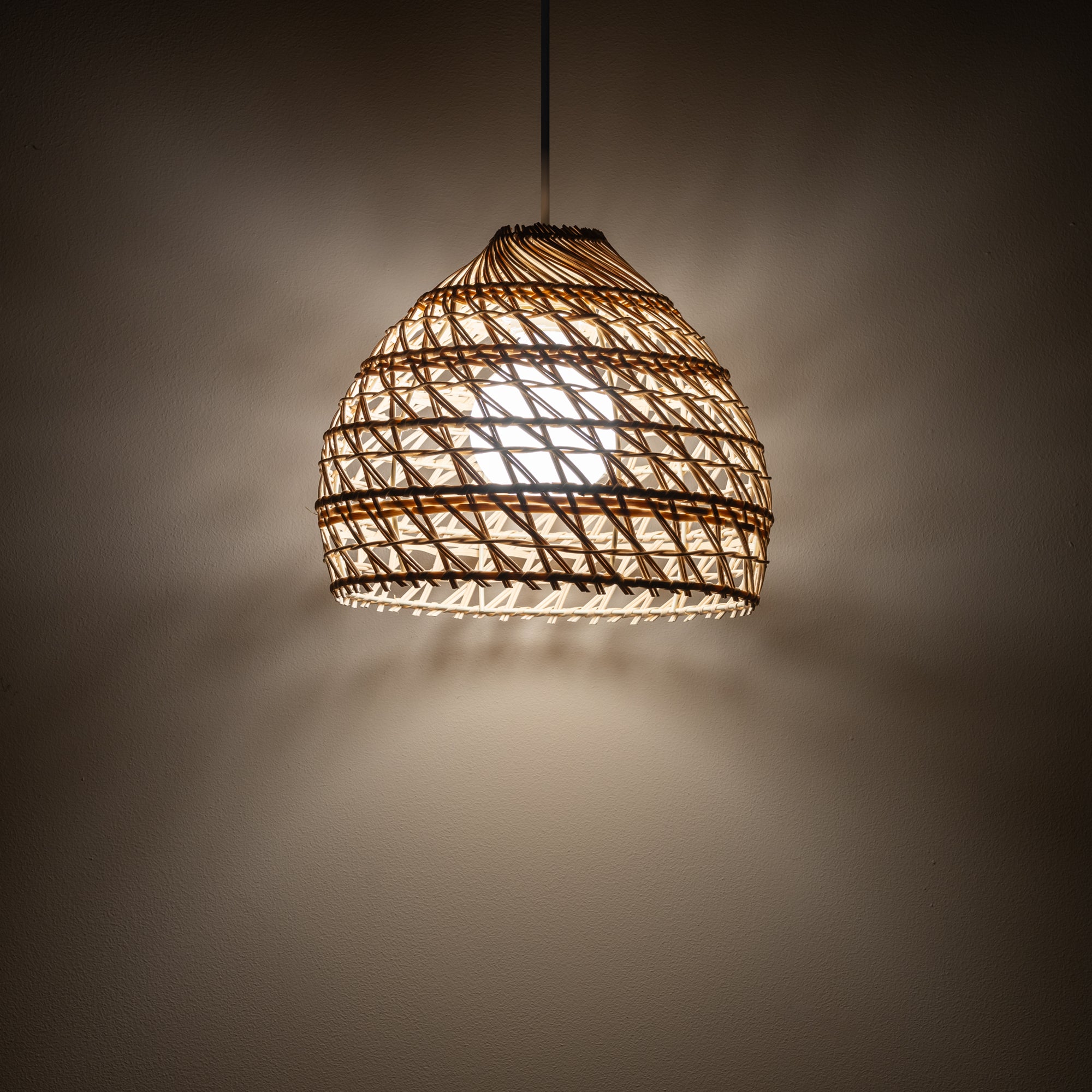 Nowodvorski Lampa wisząca BOHO S 25W only LED 50/60Hz - Rattan - Naturalne drewno