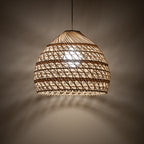 Nowodvorski Lampa wisząca BOHO M 25W only LED 50/60Hz - Rattan - Naturalne drewno
