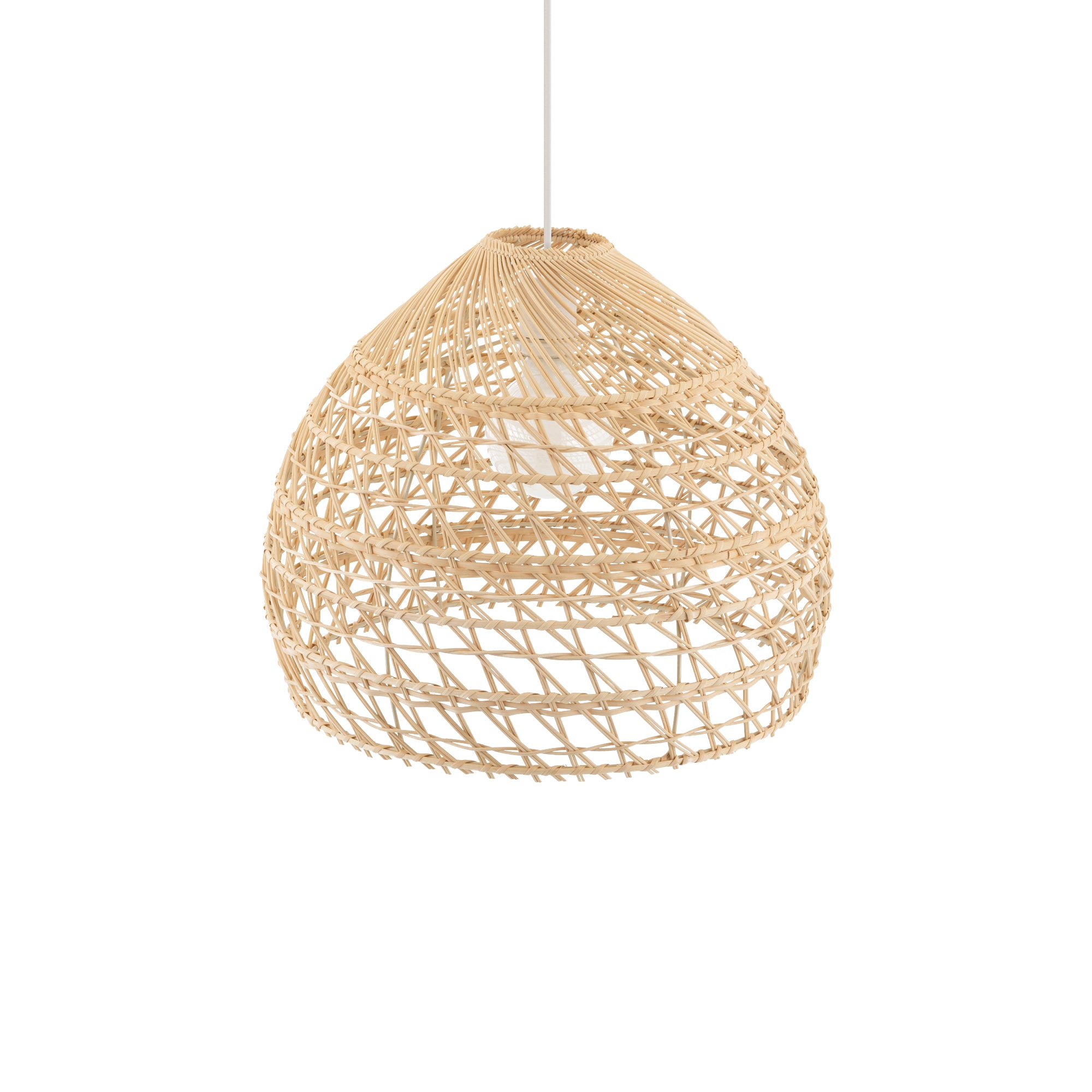 Nowodvorski Lampa wisząca BOHO M 25W only LED 50/60Hz - Rattan - Naturalne drewno