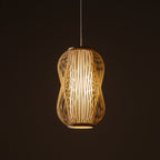 Nowodvorski Lampa wisząca PUKET M 25W only LED 50/60Hz - Bambus - Naturalne drewno