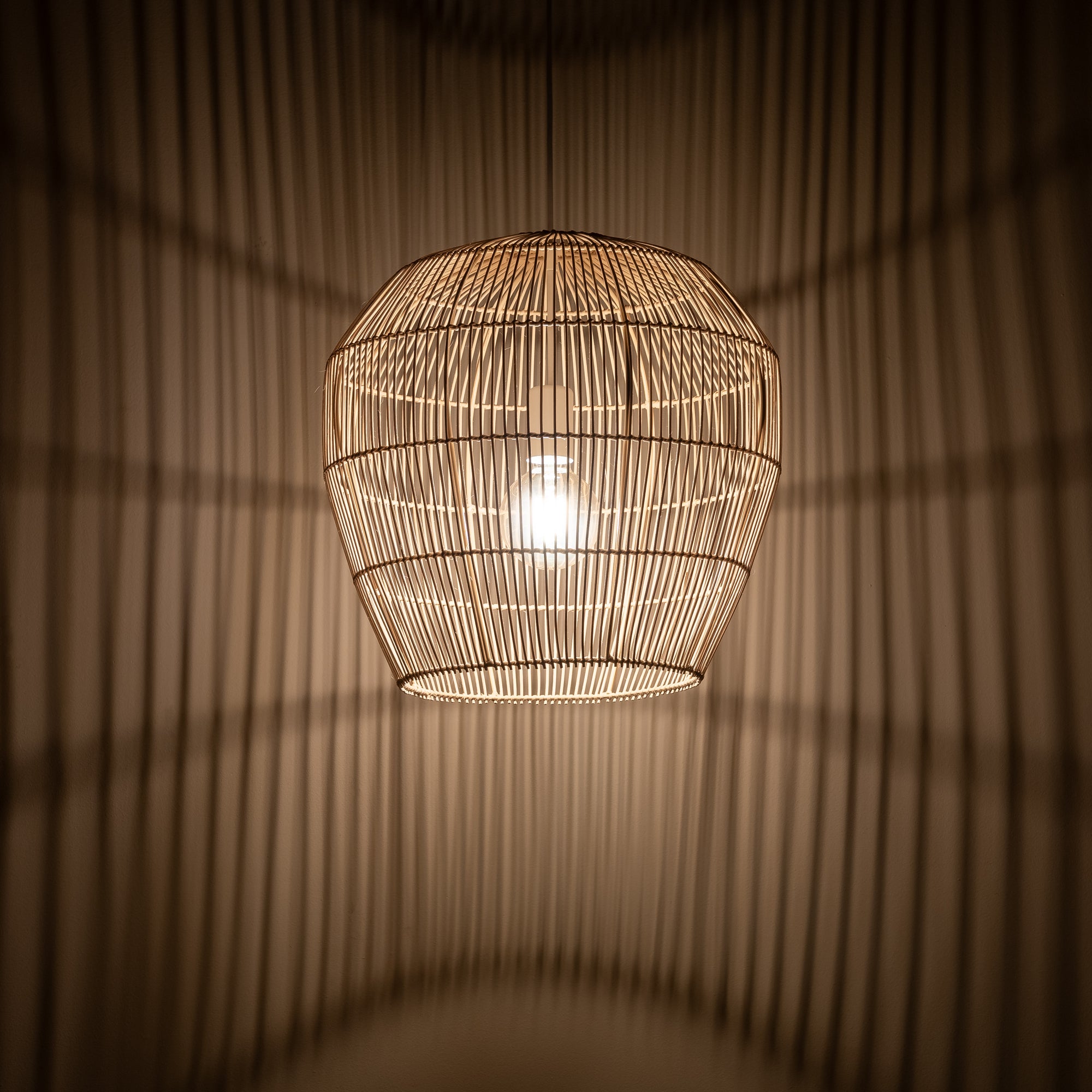 Nowodvorski Lampa wisząca HAITI S 25W only LED 50/60Hz - Bambus - Naturalne drewno