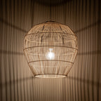 Nowodvorski Lampa wisząca HAITI M 25W only LED 50/60Hz - Bambus - Naturalne drewno