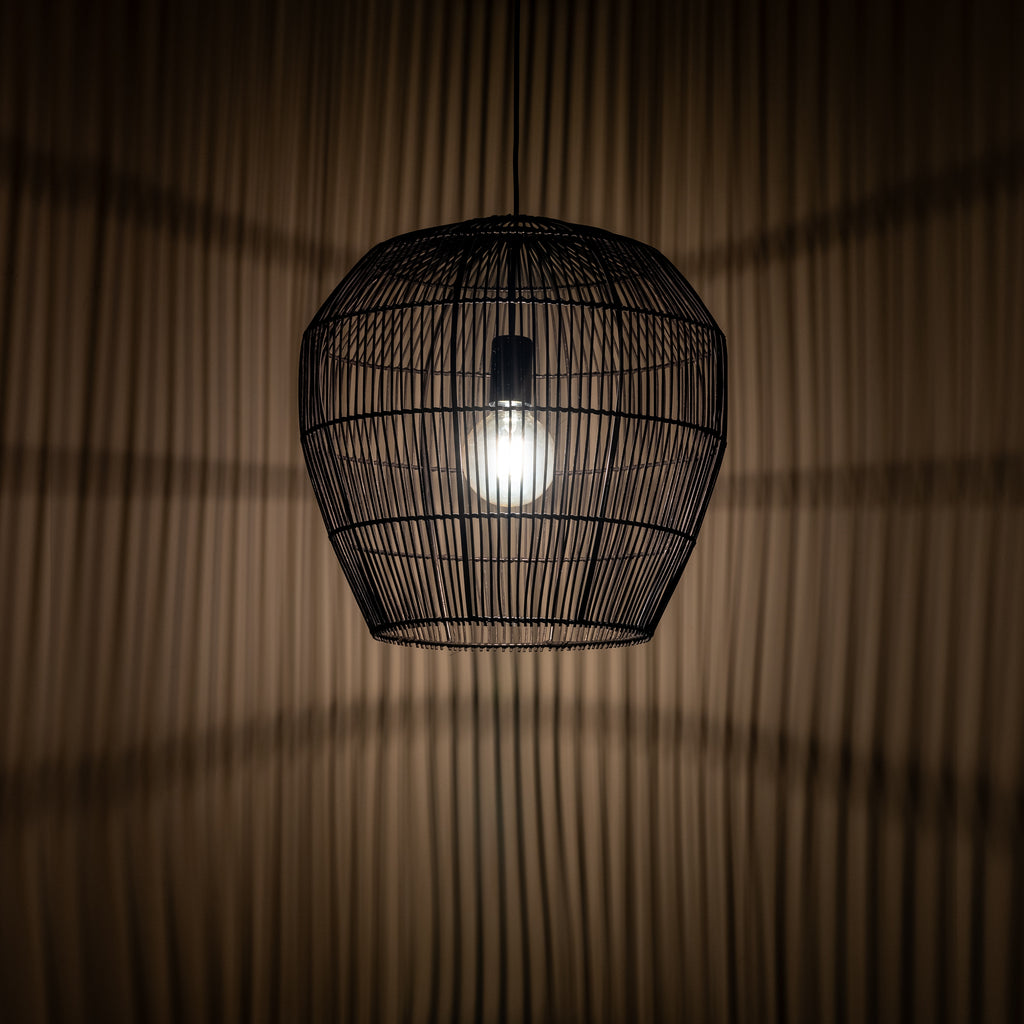 Nowodvorski Lampa wisząca HAITI S 25W only LED 50/60Hz - Bambus - Czarny