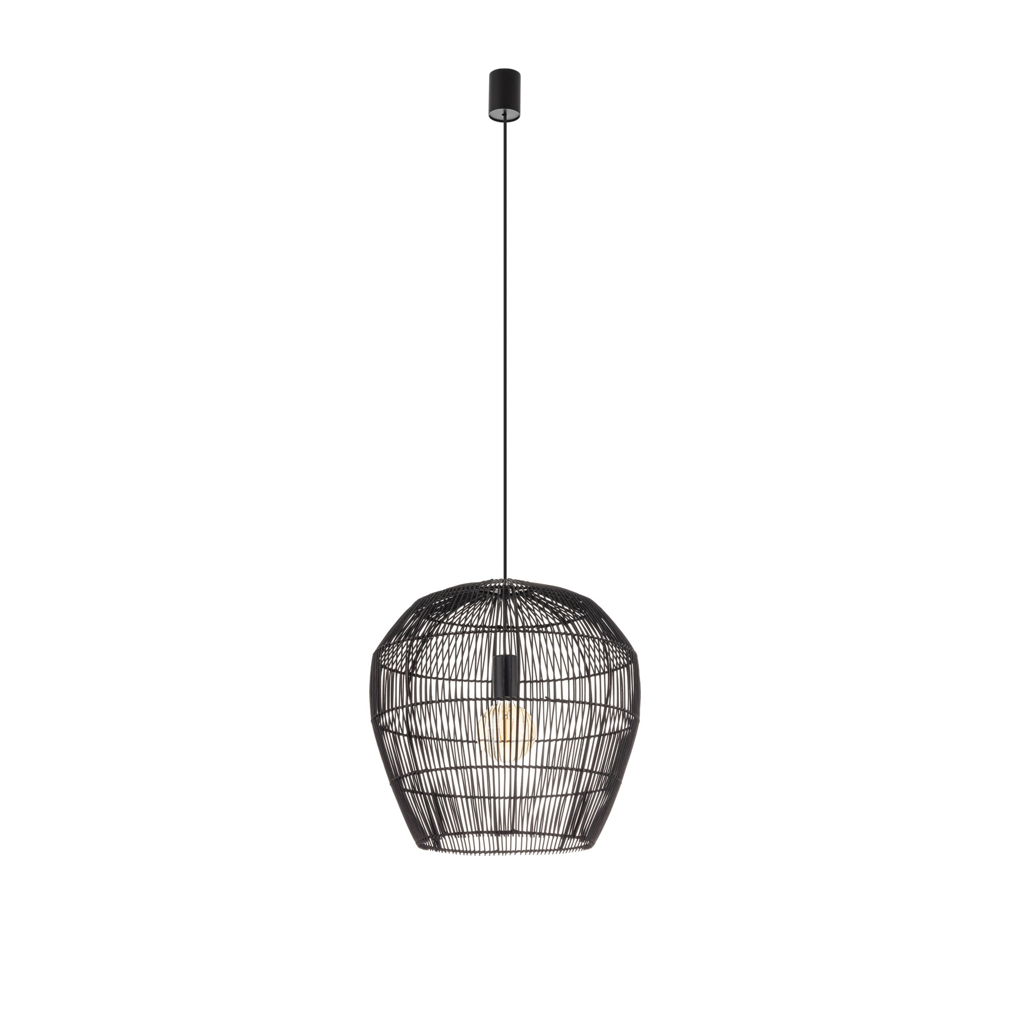Nowodvorski Lampa wisząca HAITI S 25W only LED 50/60Hz - Bambus - Czarny