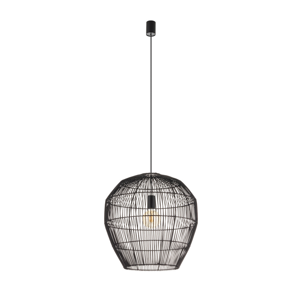 Nowodvorski Lampa wisząca HAITI M 25W only LED 50/60Hz - Bambus - Czarny