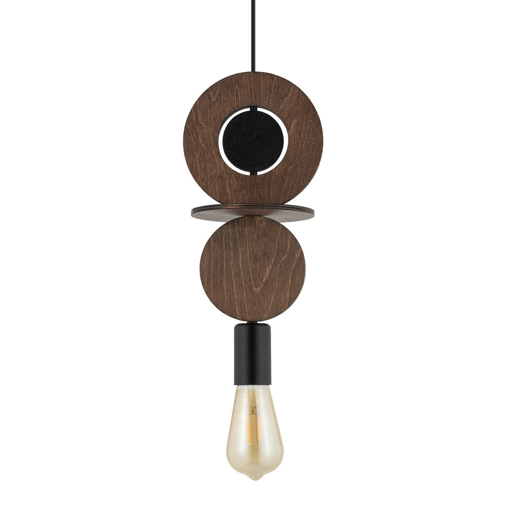 Nowodvorski Lampa wisząca DROPS WOOD C 25W only LED 50/60Hz - Sklejka - Ciemne drewno