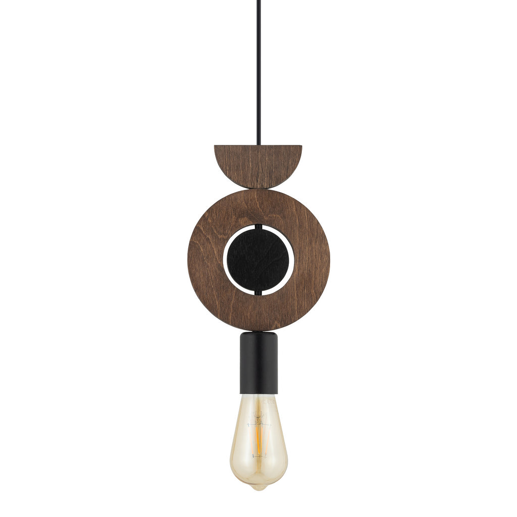 Nowodvorski Lampa wisząca DROPS WOOD D 25W only LED 50/60Hz - Sklejka - Ciemne drewno