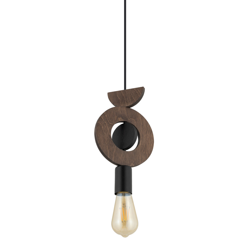 Nowodvorski Lampa wisząca DROPS WOOD D 25W only LED 50/60Hz - Sklejka - Ciemne drewno