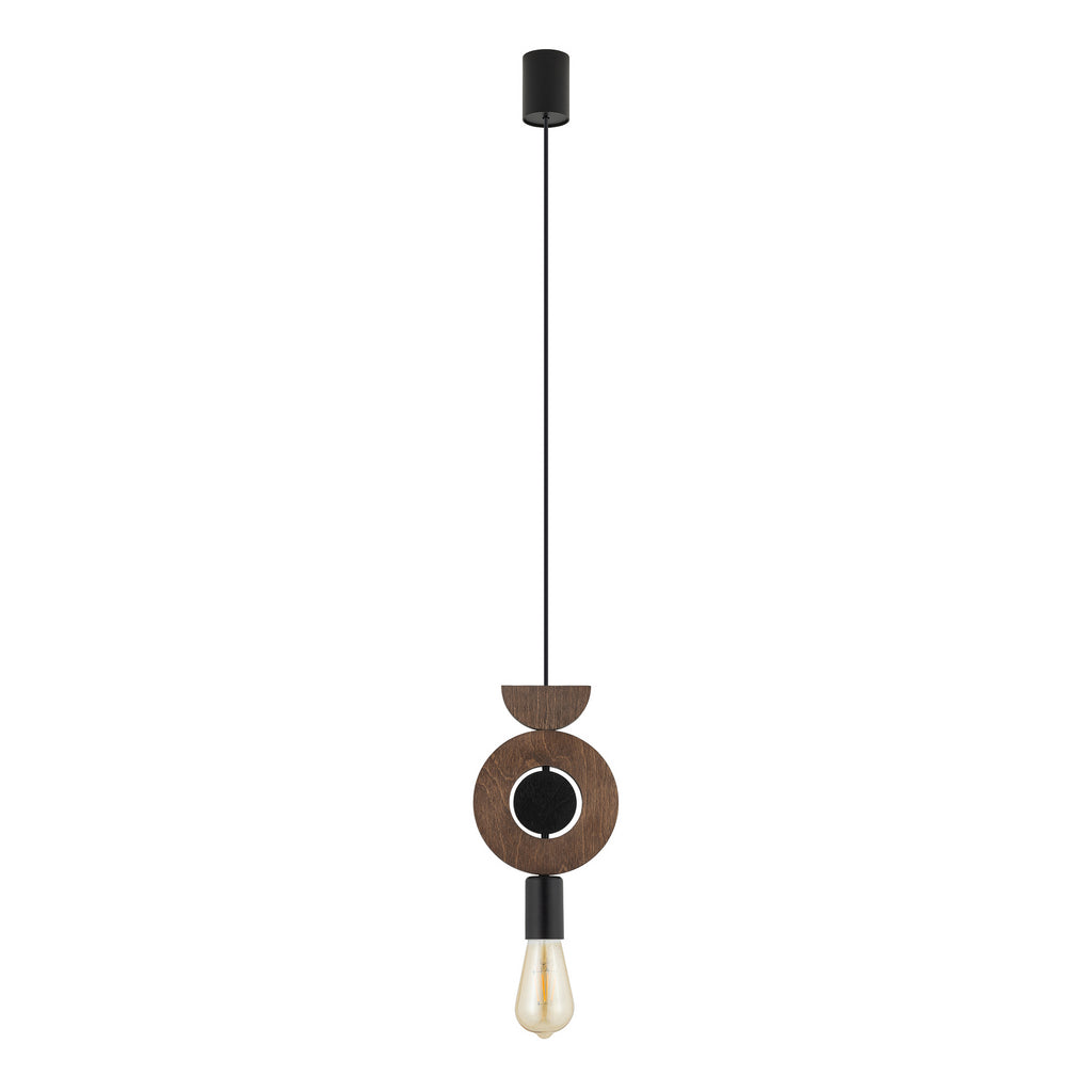 Nowodvorski Lampa wisząca DROPS WOOD D 25W only LED 50/60Hz - Sklejka - Ciemne drewno
