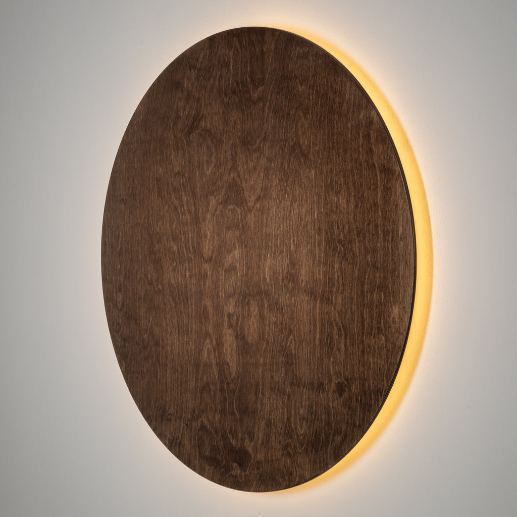 Nowodvorski Kinkiet RING TIMBER LED XXL 22W 50/60Hz - Sklejka - Ciemne drewno