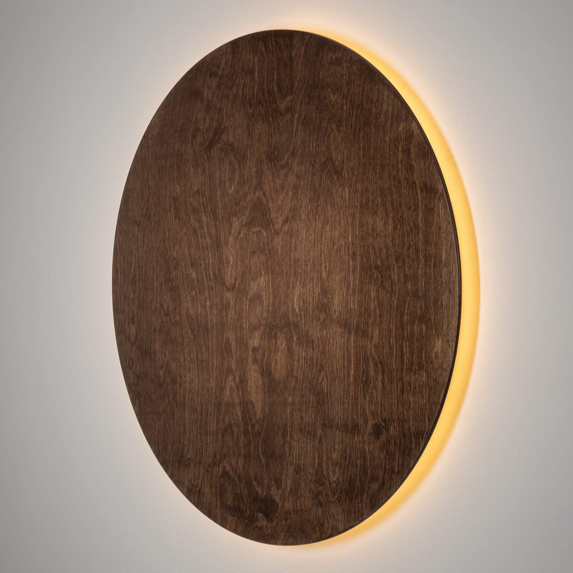 Nowodvorski Kinkiet RING TIMBER LED XXL 22W 50/60Hz - Sklejka - Ciemne drewno
