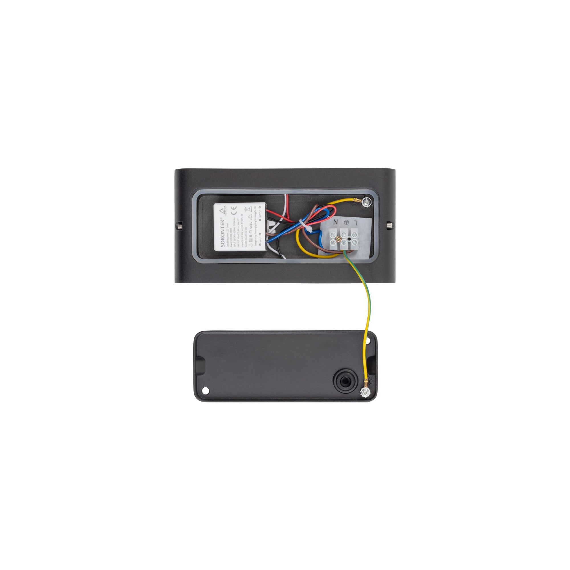 Nowodvorski Lampa ścienna natynkowa SEMI LED M 2x5W 50/60Hz IP54 - Aluminium lakierowane - Czarny