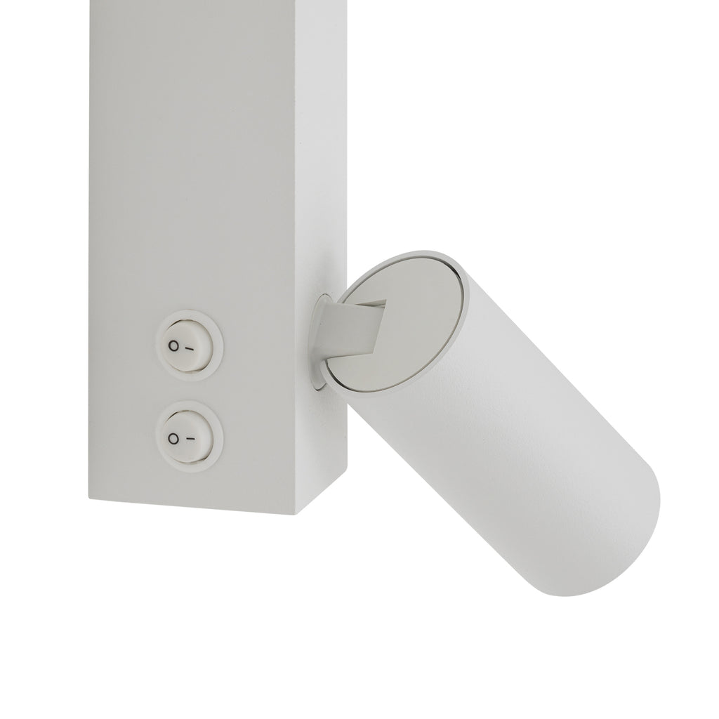 Nowodvorski Kinkiet regulowany z włącznikiem EASY LED LEFT 1x10W only LED, 1x11W LED 50/60Hz - Aluminium - Biały