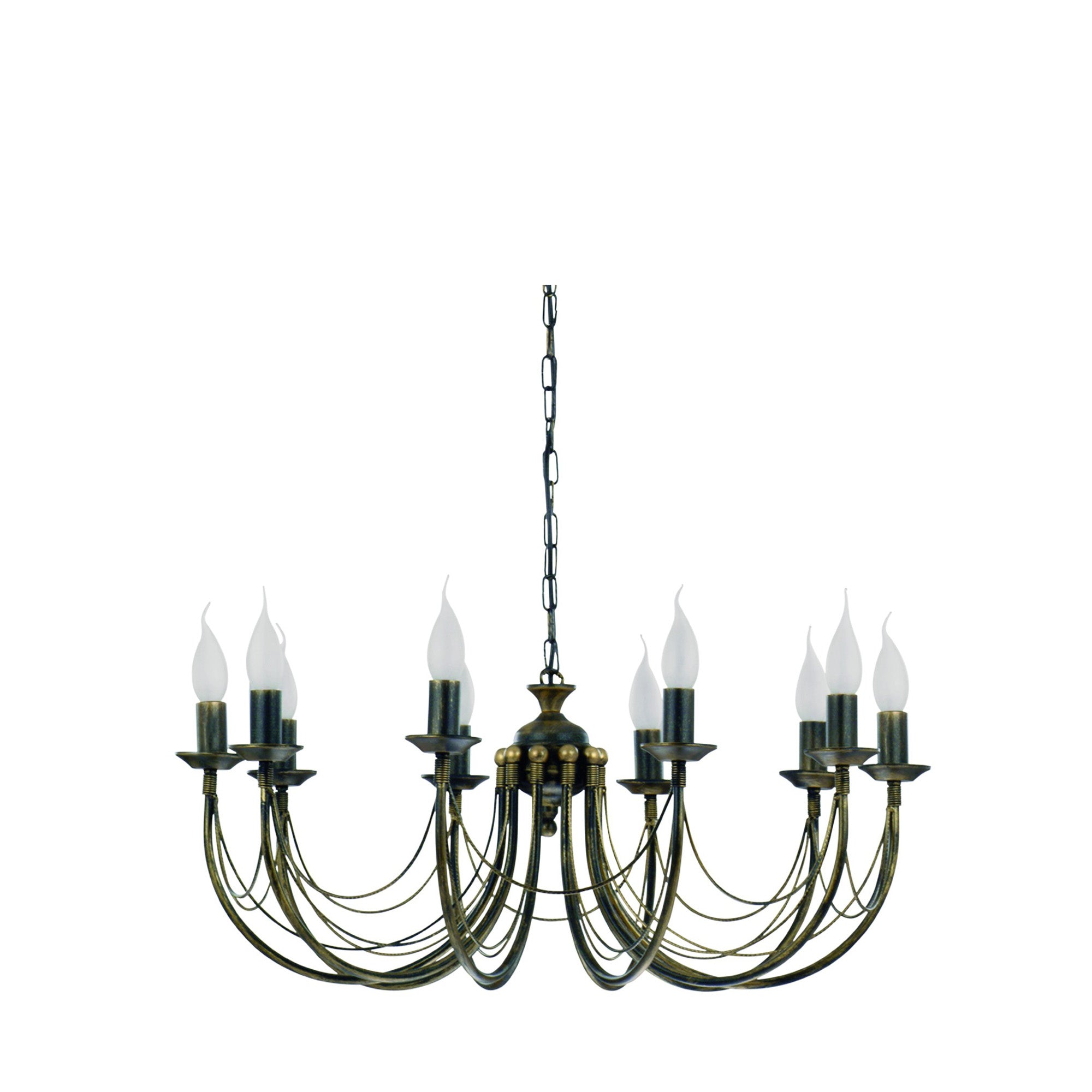 Nowodvorski Żyrandol ARES 10W only LED 50/60Hz - Stal lakierowana - Czarny patynowany złotem