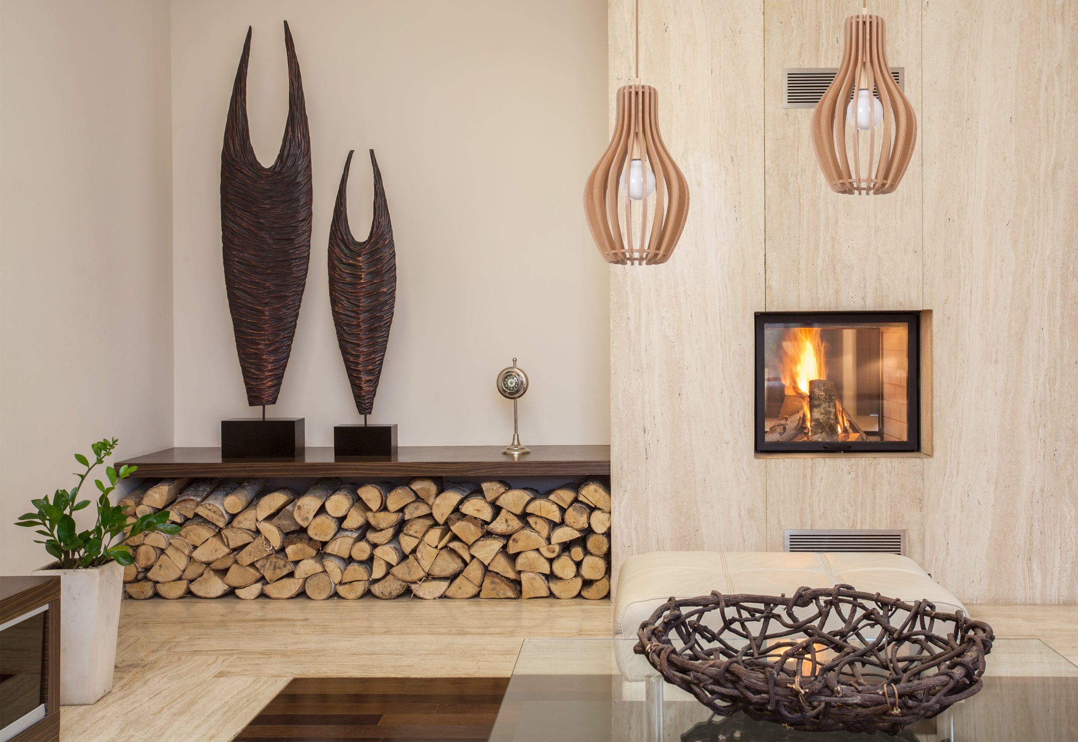 Nowodvorski Lampa wisząca IKA A 25W only LED 50/60Hz - Sklejka - Naturalne drewno