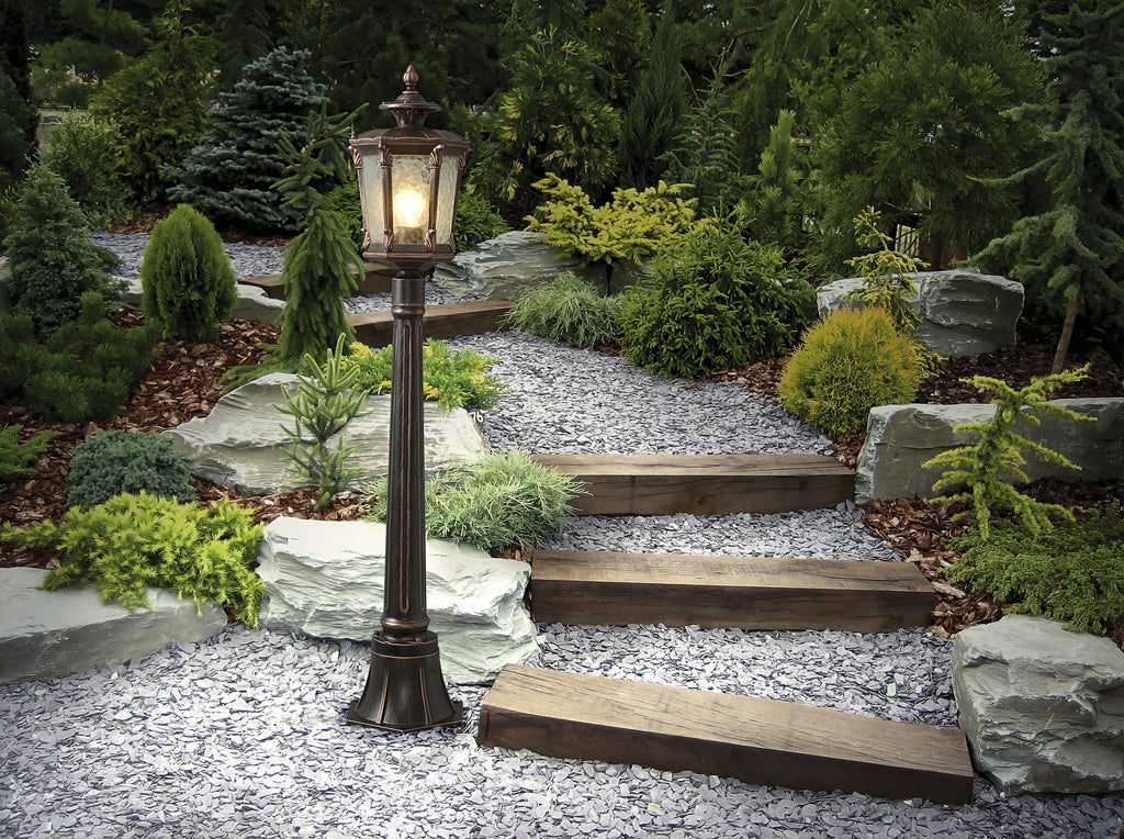 Nowodvorski Lampa stojąca AMUR 25W only LED 50/60Hz IP44 - Aluminium lakierowane - Czarny patynowany miedzią