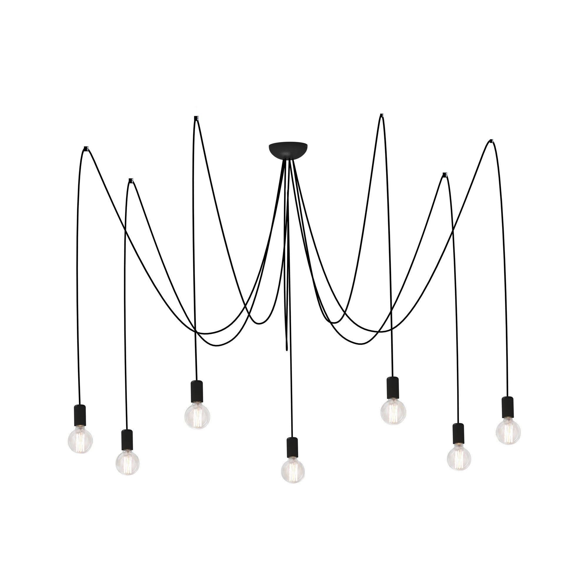 Nowodvorski Lampa wisząca SPIDER 25W only LED 50/60Hz - Przewód w oplocie - Czarny