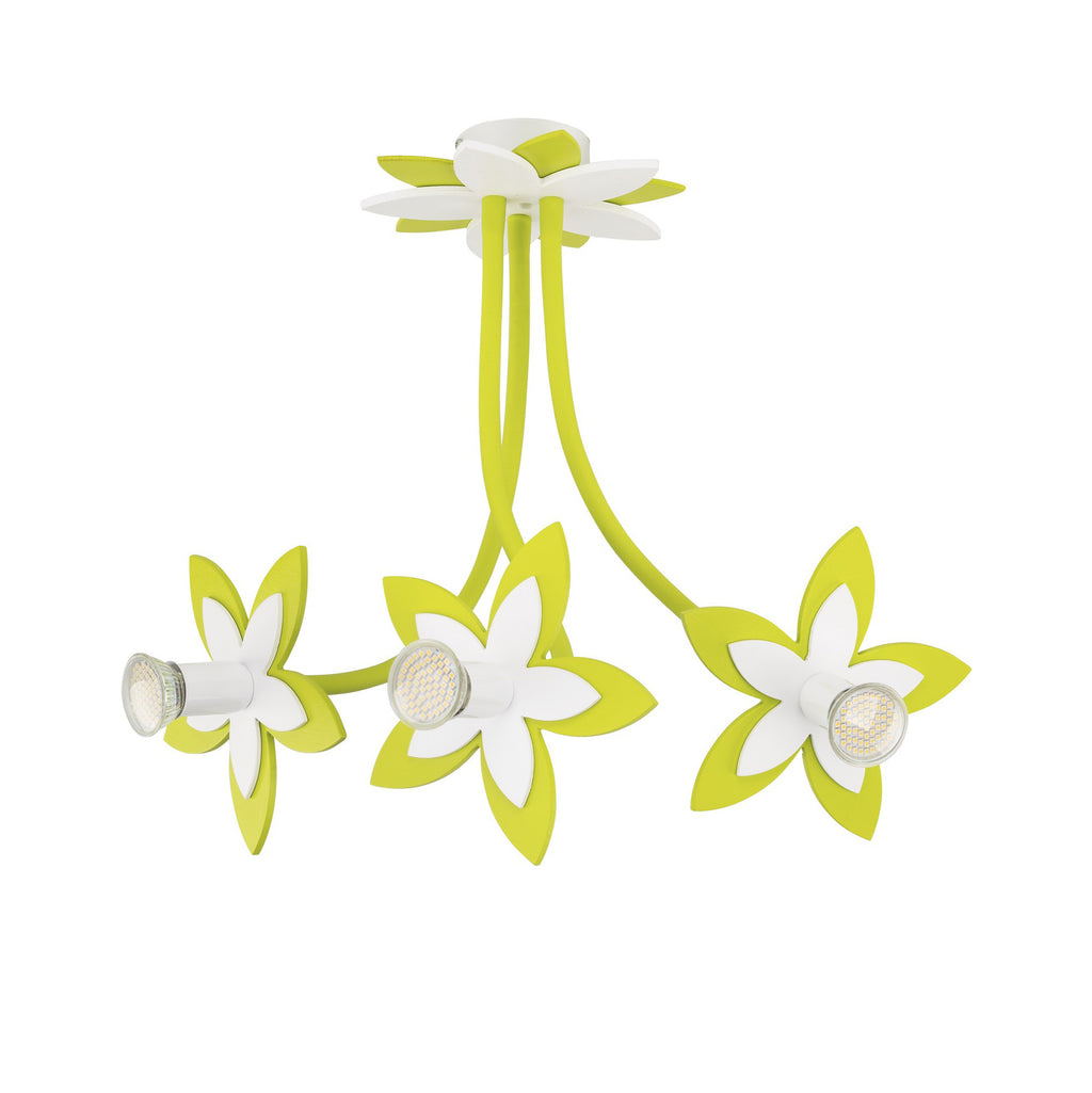 Nowodvorski Lampa przysufitowa FLOWERS 3x35W 50/60Hz - Sklejka - Multikolor