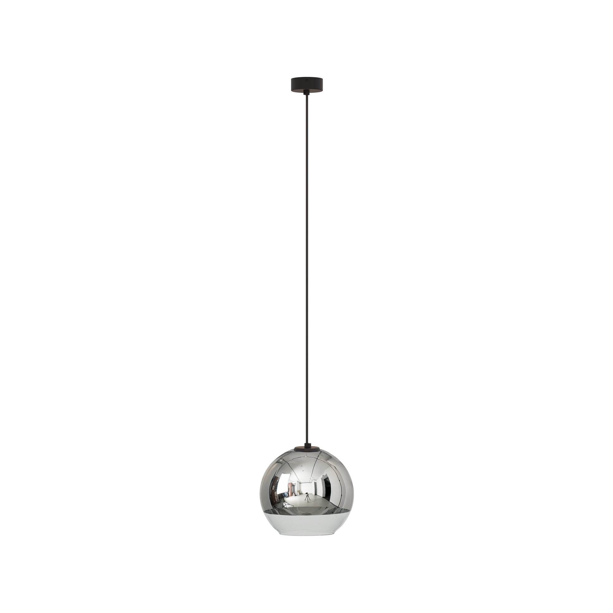 Nowodvorski Lampa wisząca GLOBE PLUS S 25W only LED 50/60Hz - Szkło metalizowane - Chrom