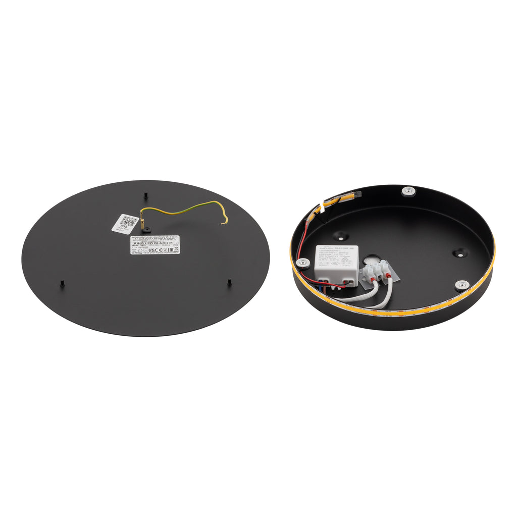 Nowodvorski Kinkiet RING LED M 10W 50/60Hz - Stal lakierowana - Czarny