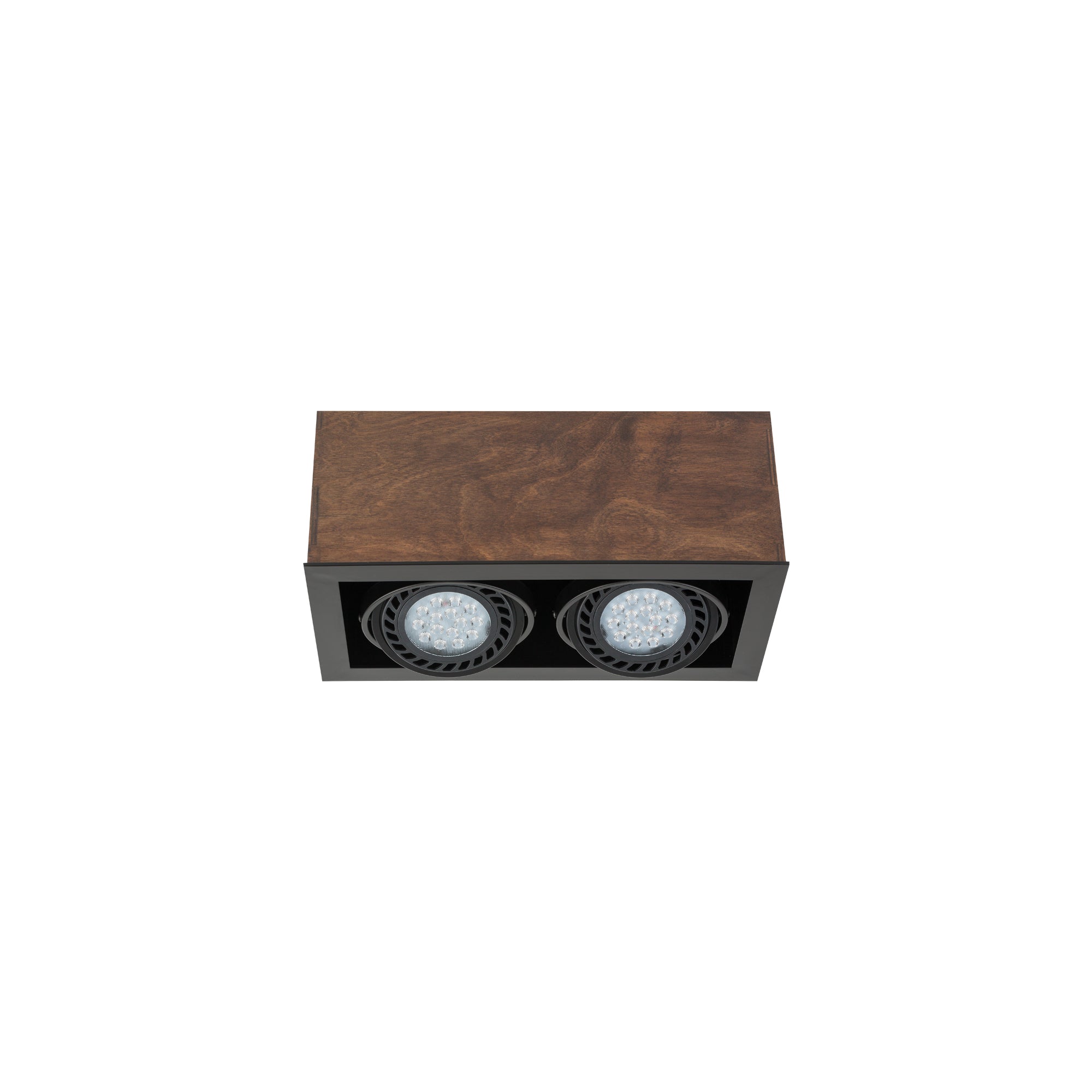 Nowodvorski Lampa downlights natynkowa BOX ANTIQUE ES111 15W only LED 50/60Hz - Sklejka - Ciemne drewno