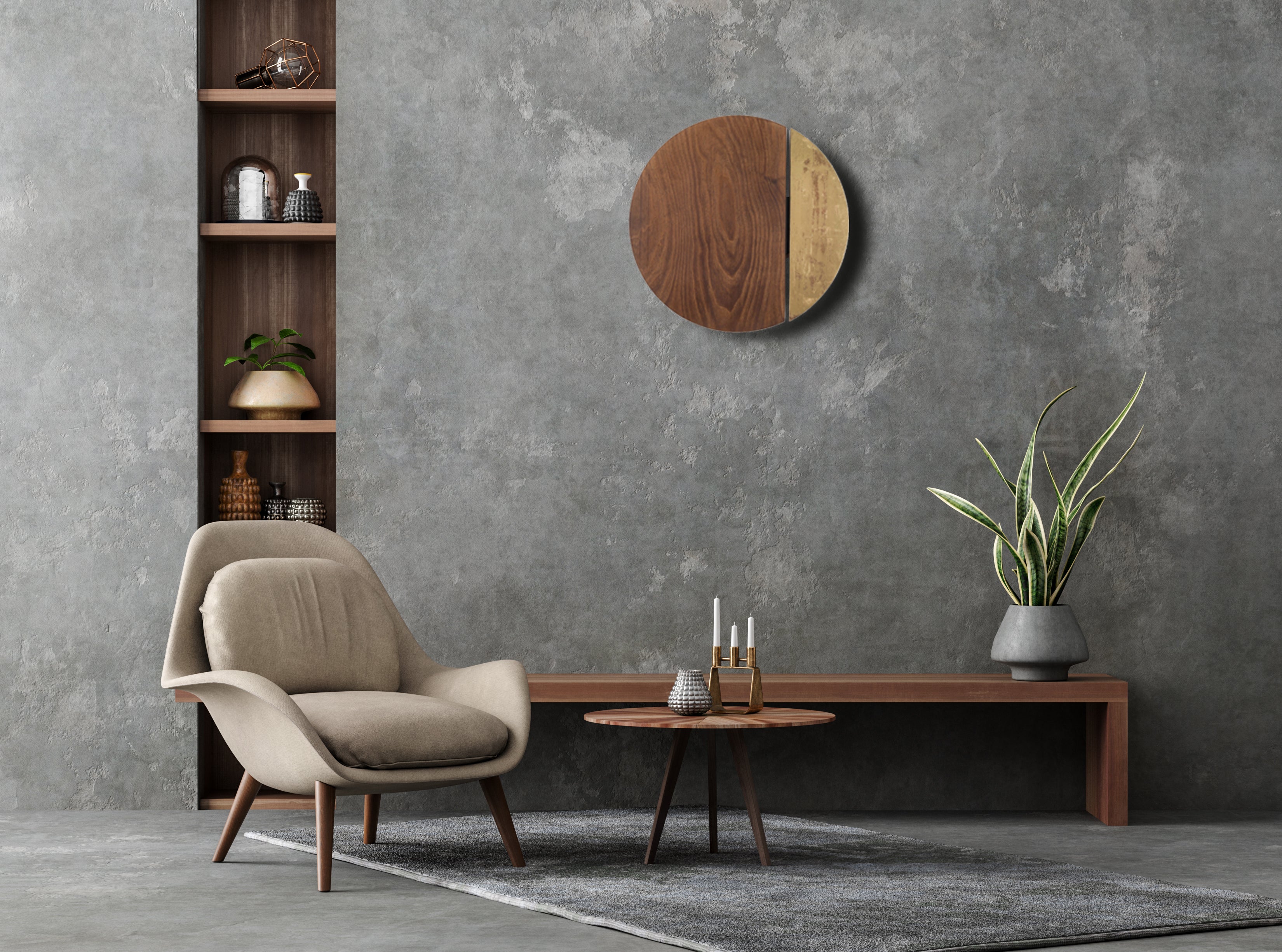 Nowodvorski Kinkiet SUN LED 15W 50/60Hz - Sklejka - Ciemne drewno