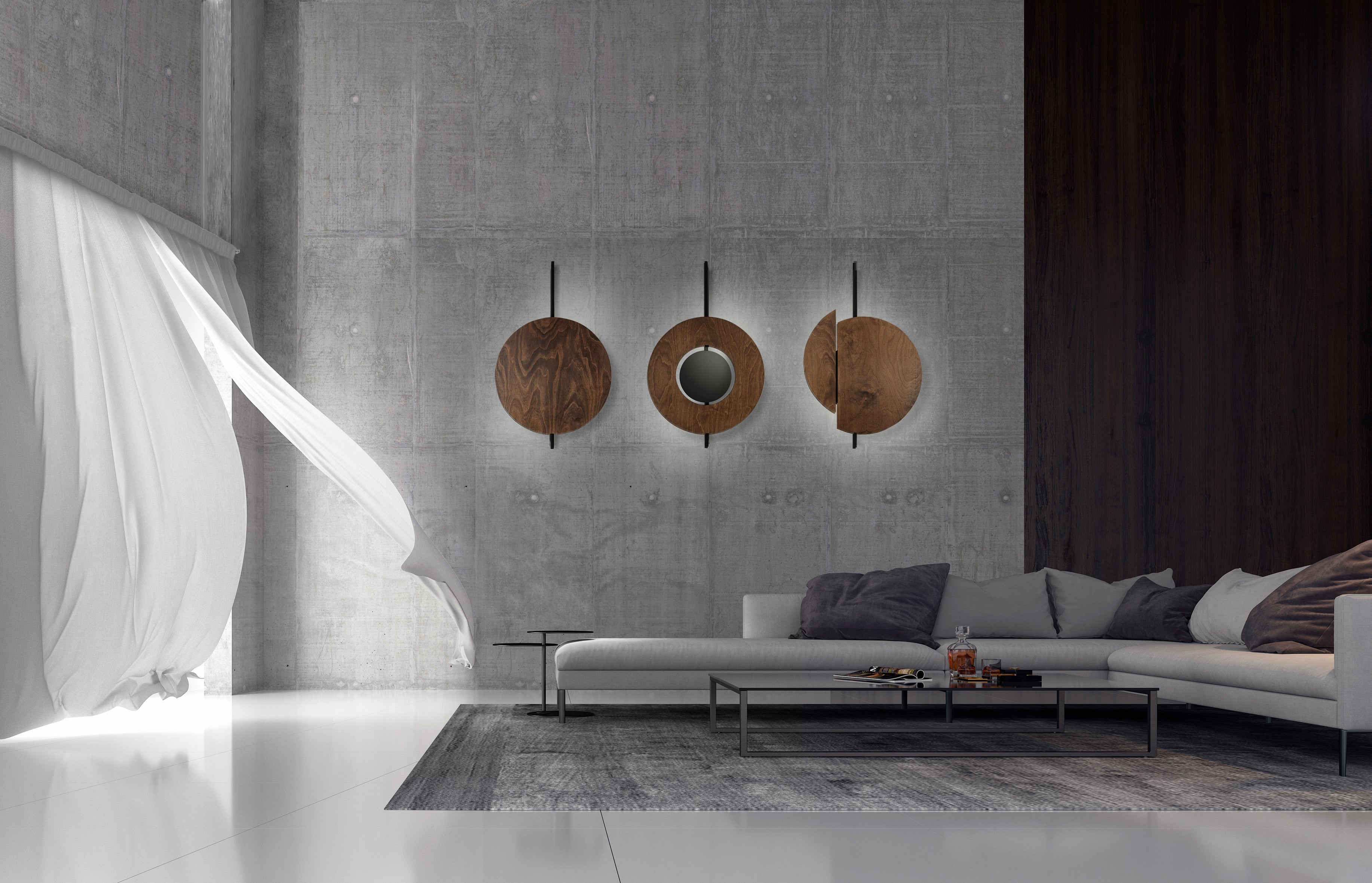 Nowodvorski Kinkiet SUNSET A 12W only LED 50/60Hz - Sklejka - Ciemne drewno