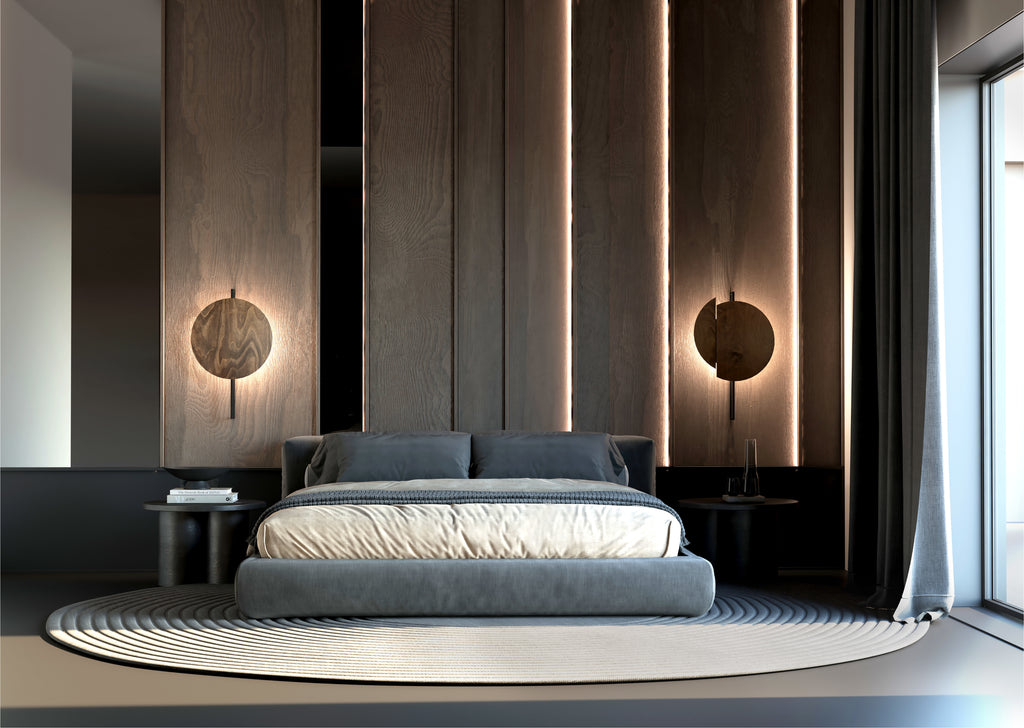 Nowodvorski Kinkiet SUNSET C 12W only LED 50/60Hz - Sklejka - Ciemne drewno