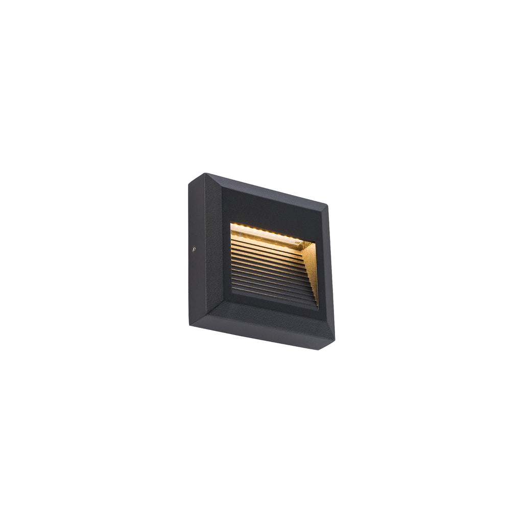 Nowodvorski Lampa ścienna natynkowa SIDEWALK SQUARE LED 3W 50/60Hz IP54 - Aluminium lakierowane - Czarny