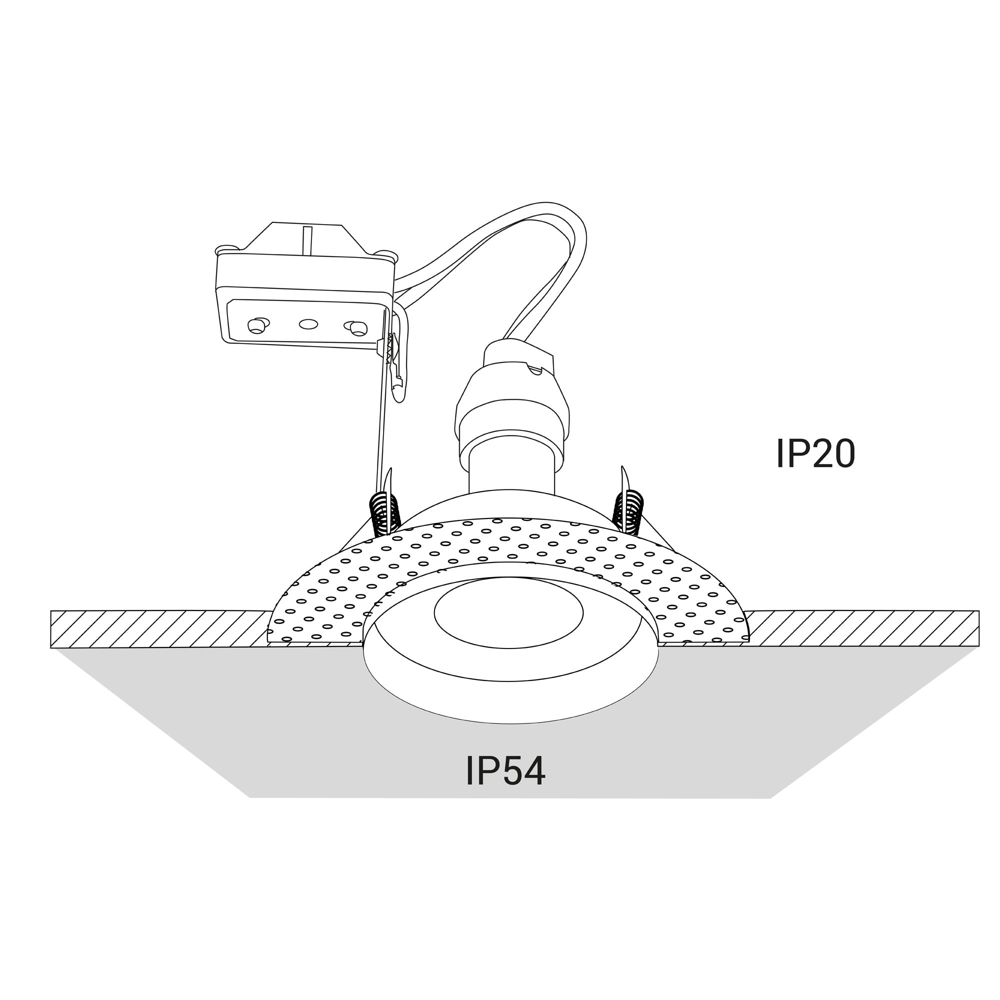 Nowodvorski Lampa downlights podtynkowa ECHO 15W only LED 50/60Hz - Aluminium lakierowane - Czarny