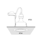 Nowodvorski Lampa downlights podtynkowa FOXTROT 15W only LED 50/60Hz - Aluminium lakierowane - Czarny