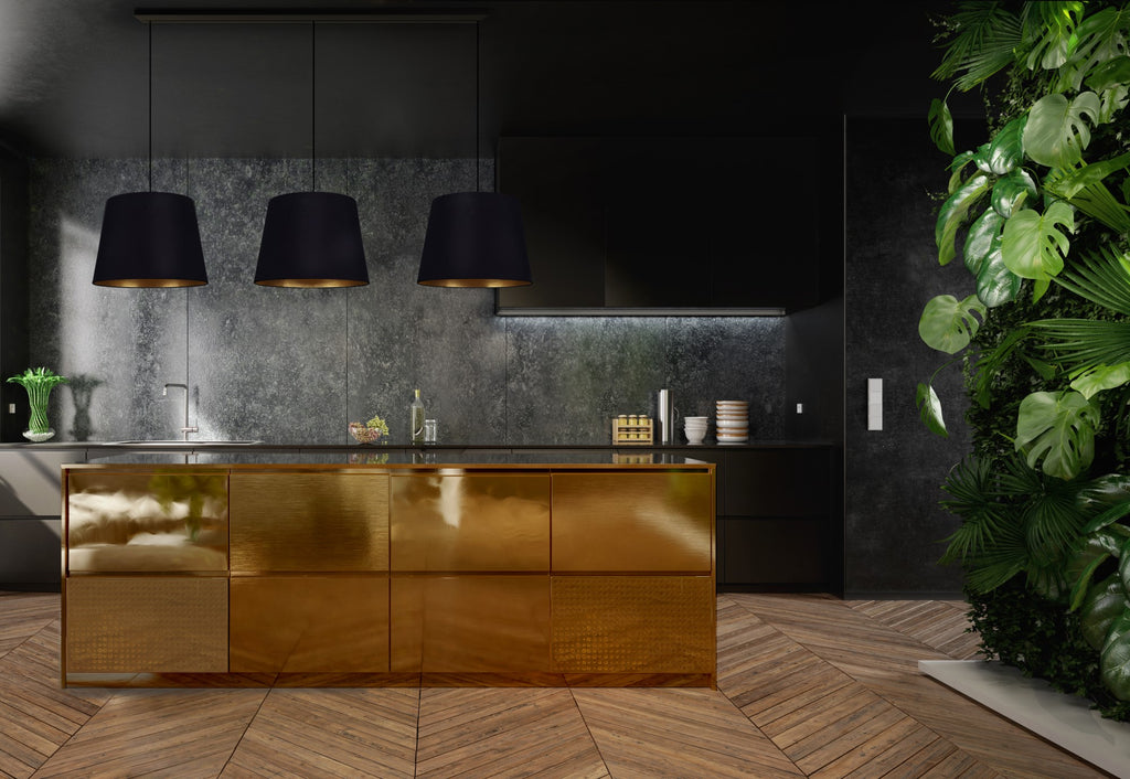 Nowodvorski Klosz / Oprawa CAMELEON CONE M - Tkanina - Czarno-złoty