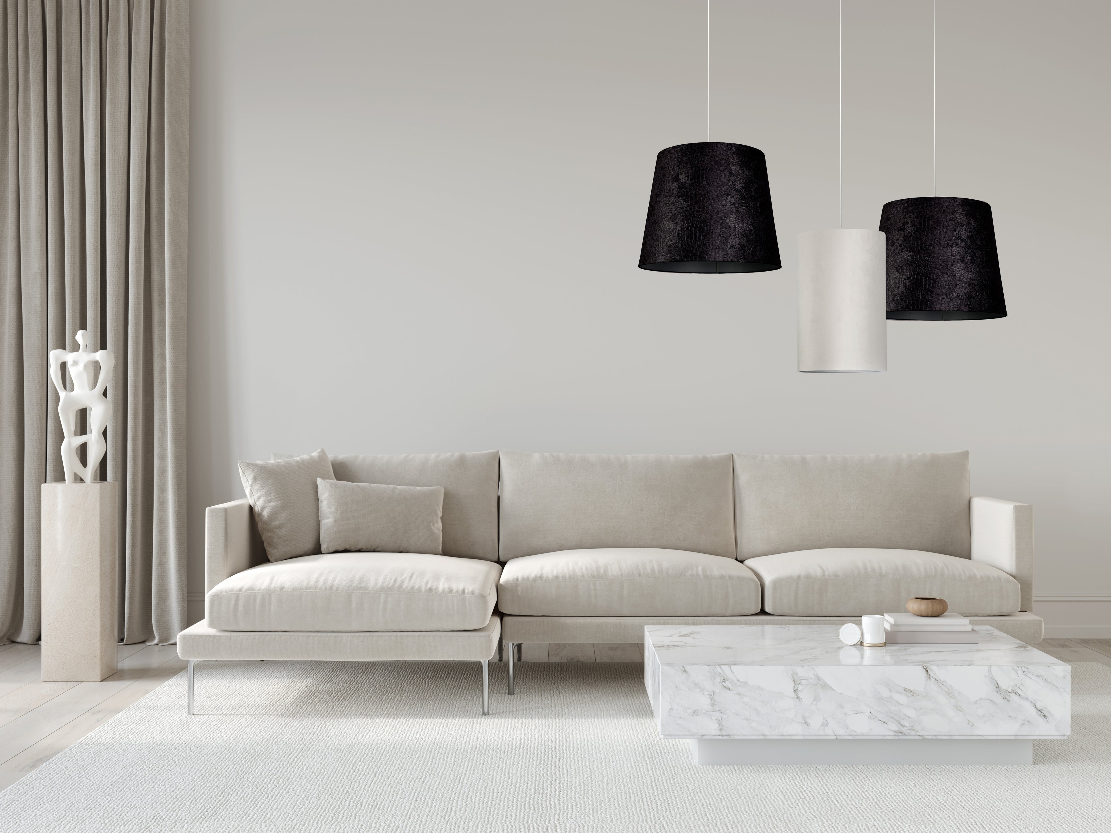 Nowodvorski Klosz / Oprawa CAMELEON BARREL L - Aksamit - Kremowy