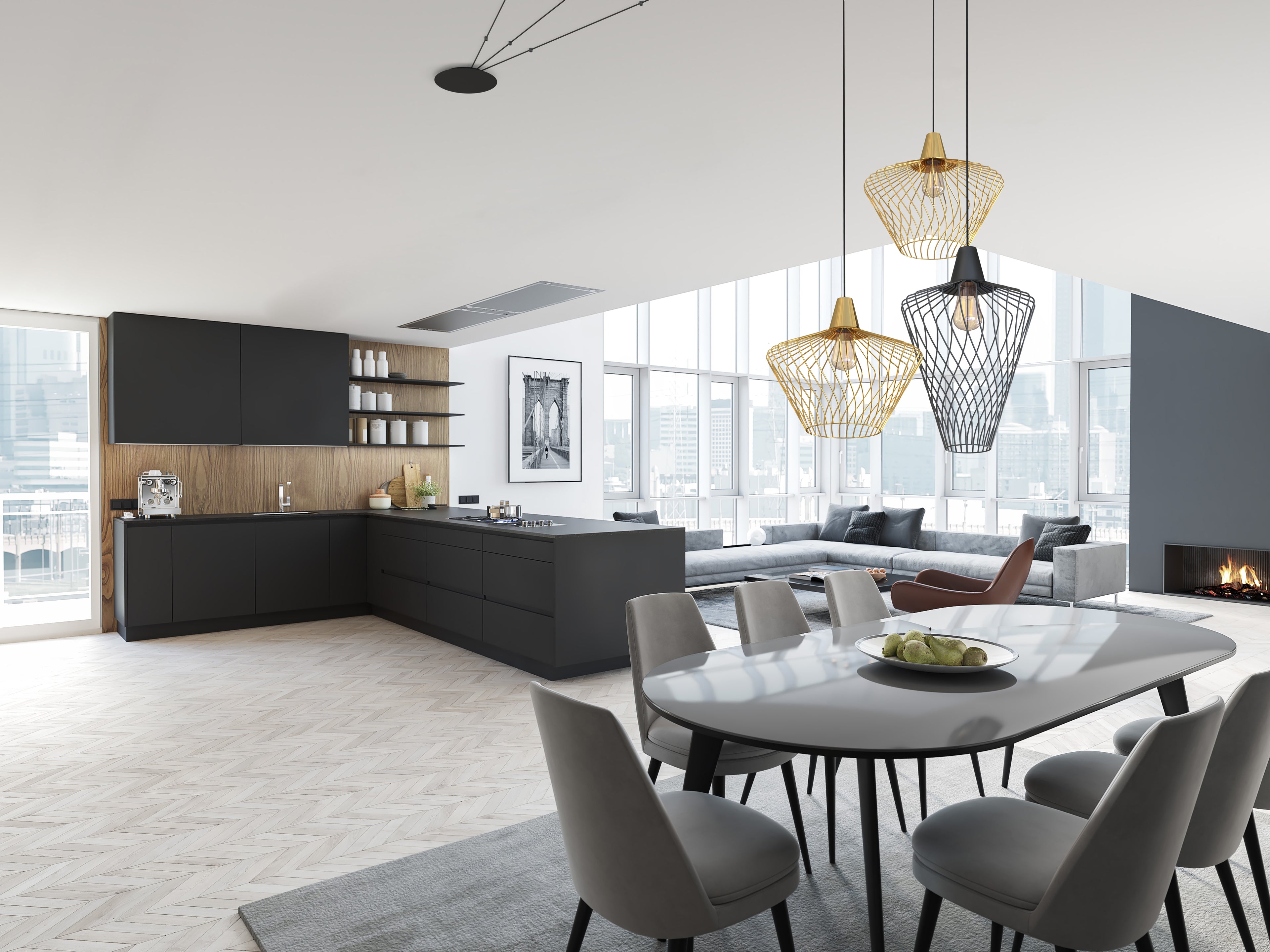 Nowodvorski Klosz / Oprawa CAMELEON WAVE S - Stal mosiądzowana - Miedziany