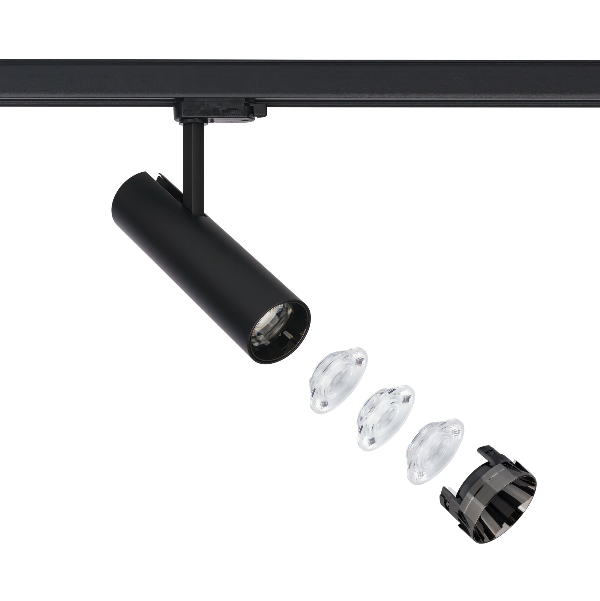 Nowodvorski System szynowy CTLS MILO LED 15W 3-obwodowy CTLS Lampa 15W - Aluminium/Znal - Czarny I