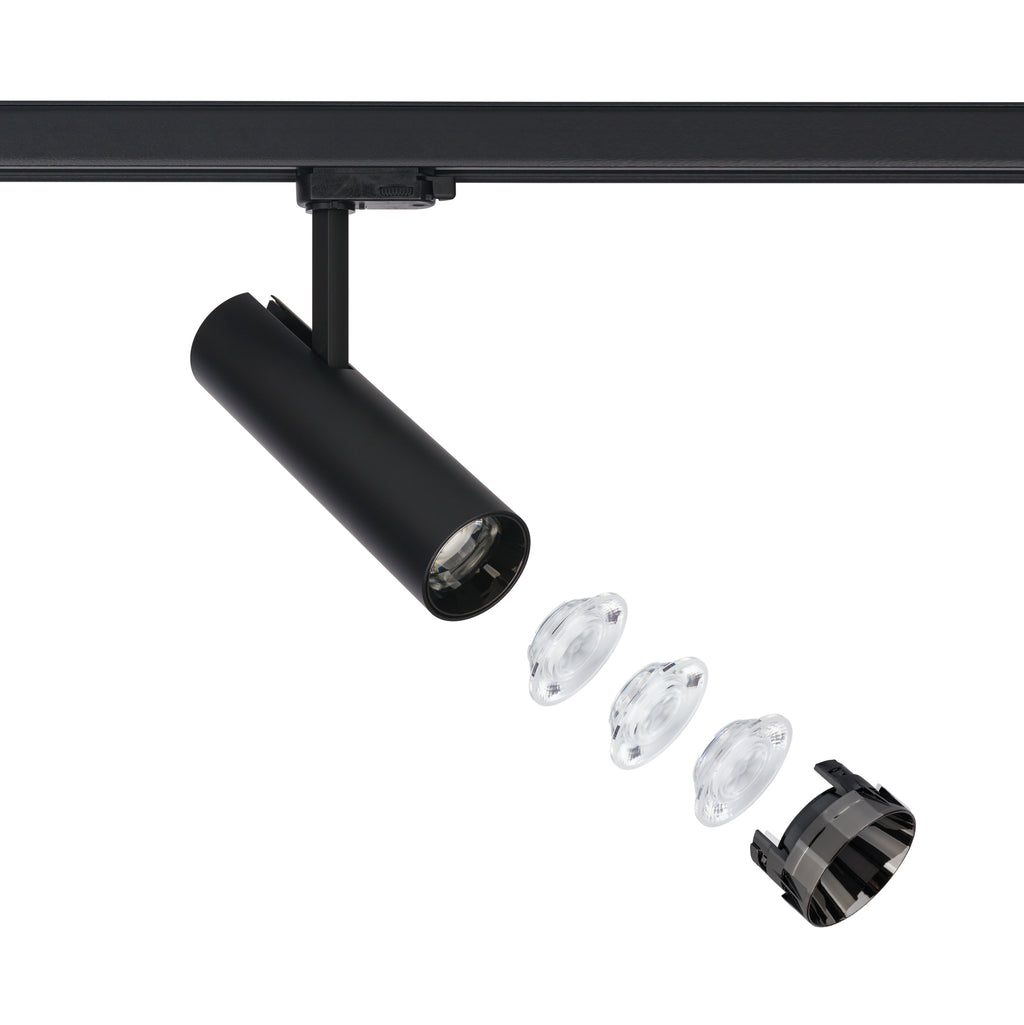 Nowodvorski System szynowy CTLS MILO LED 15W 3-obwodowy CTLS Lampa 15W - Aluminium/Znal - Czarny II