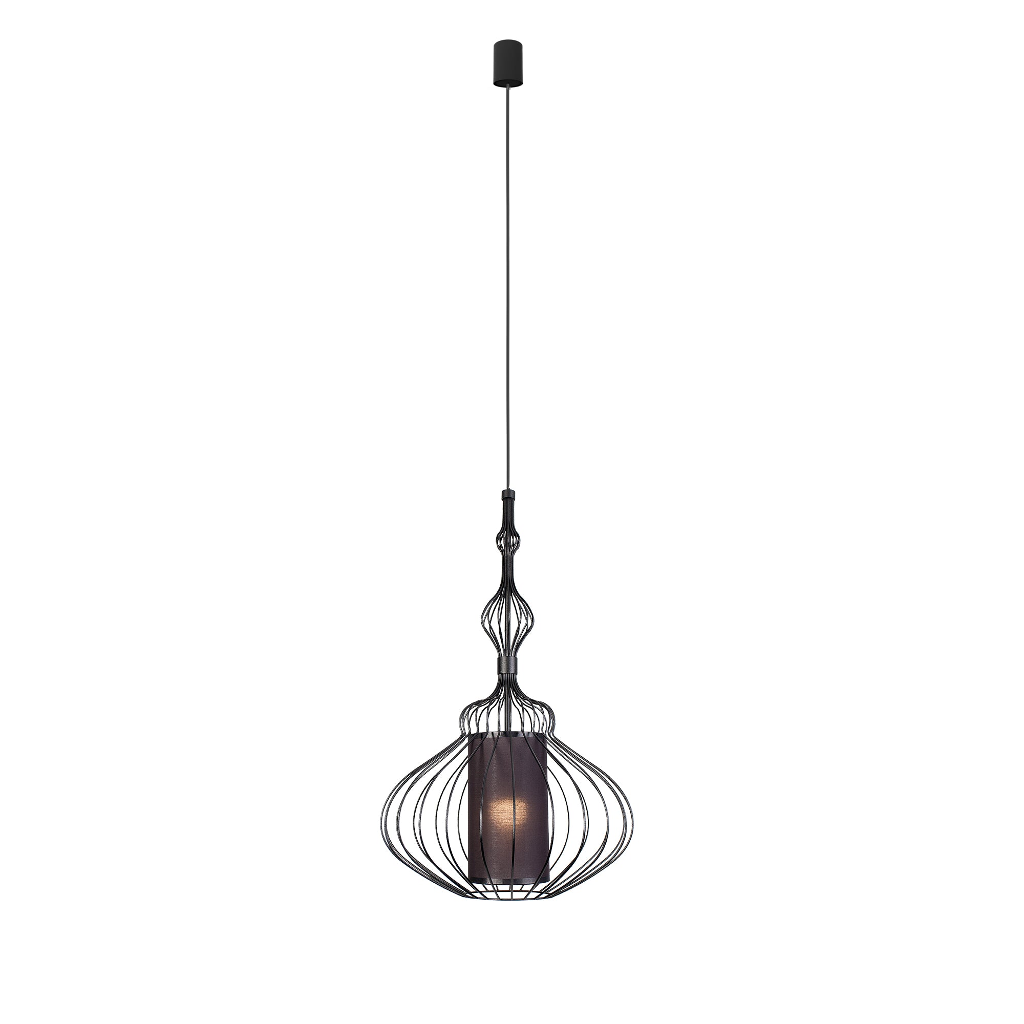 Nowodvorski Lampa wisząca ABI M 25W only LED 50/60Hz - Stal lakierowana - Czarny